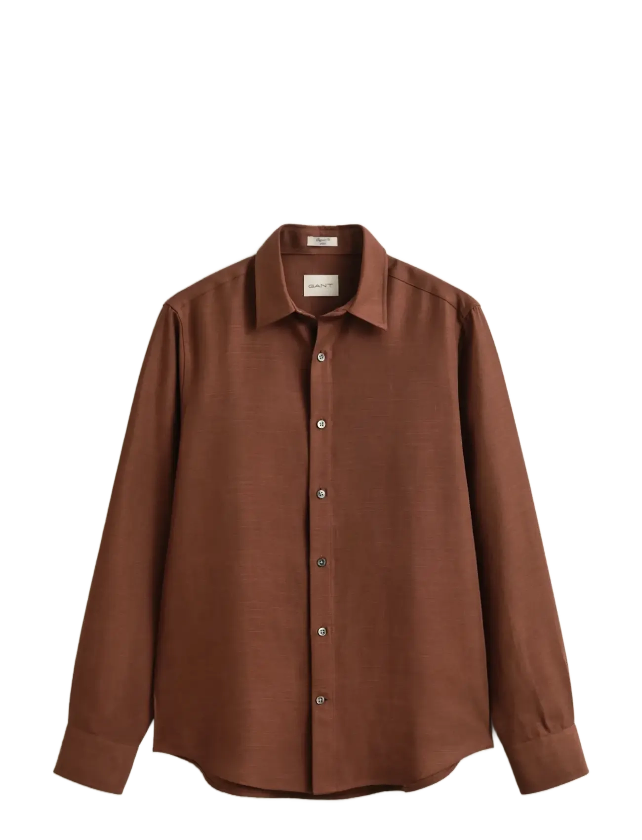 GANT Reg Lyocell Shirt Braun - M - Herren
