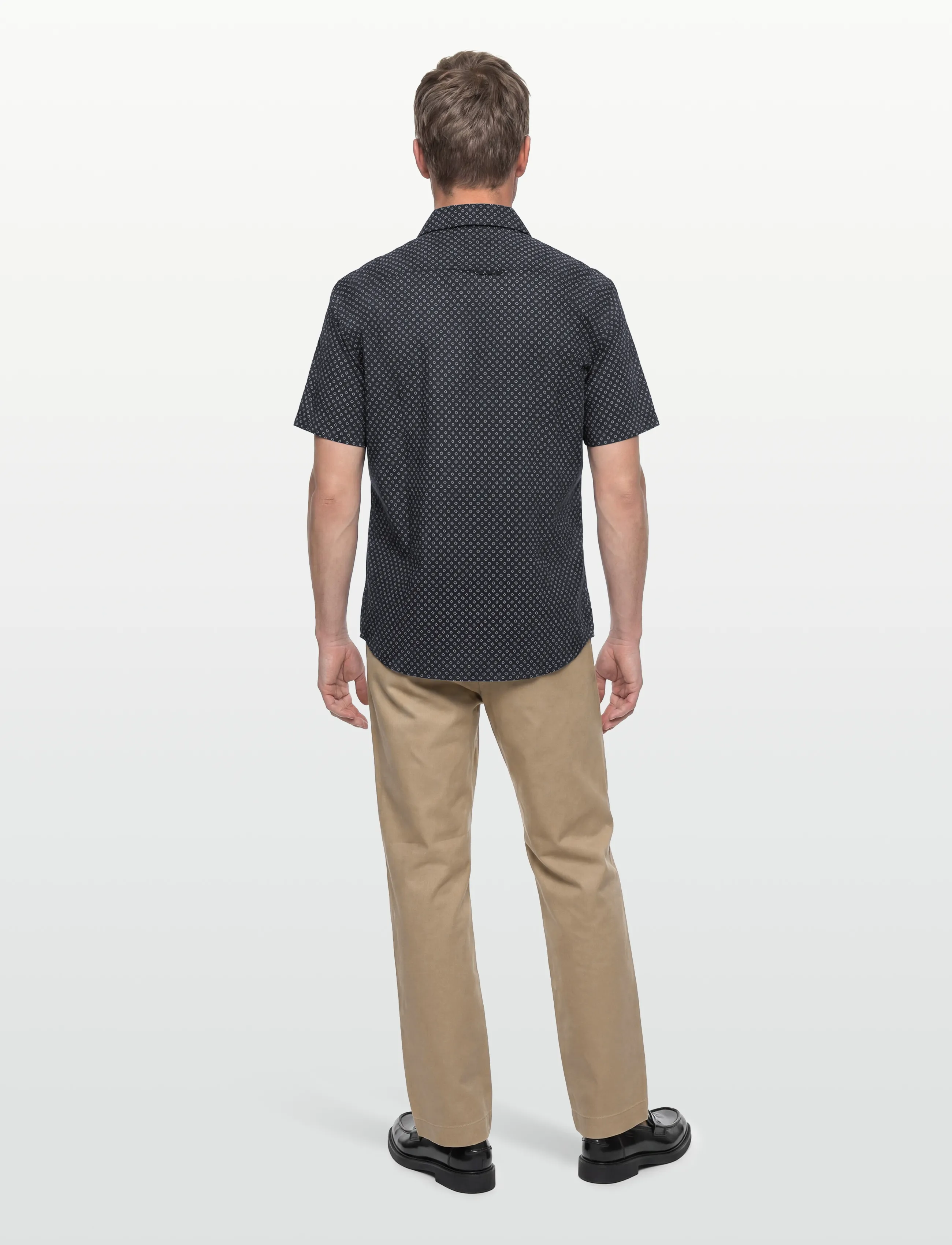 Gant - REG COTTON LINEN PRINT SS SHIRT - chemises à manches courtes - faded denim - 4