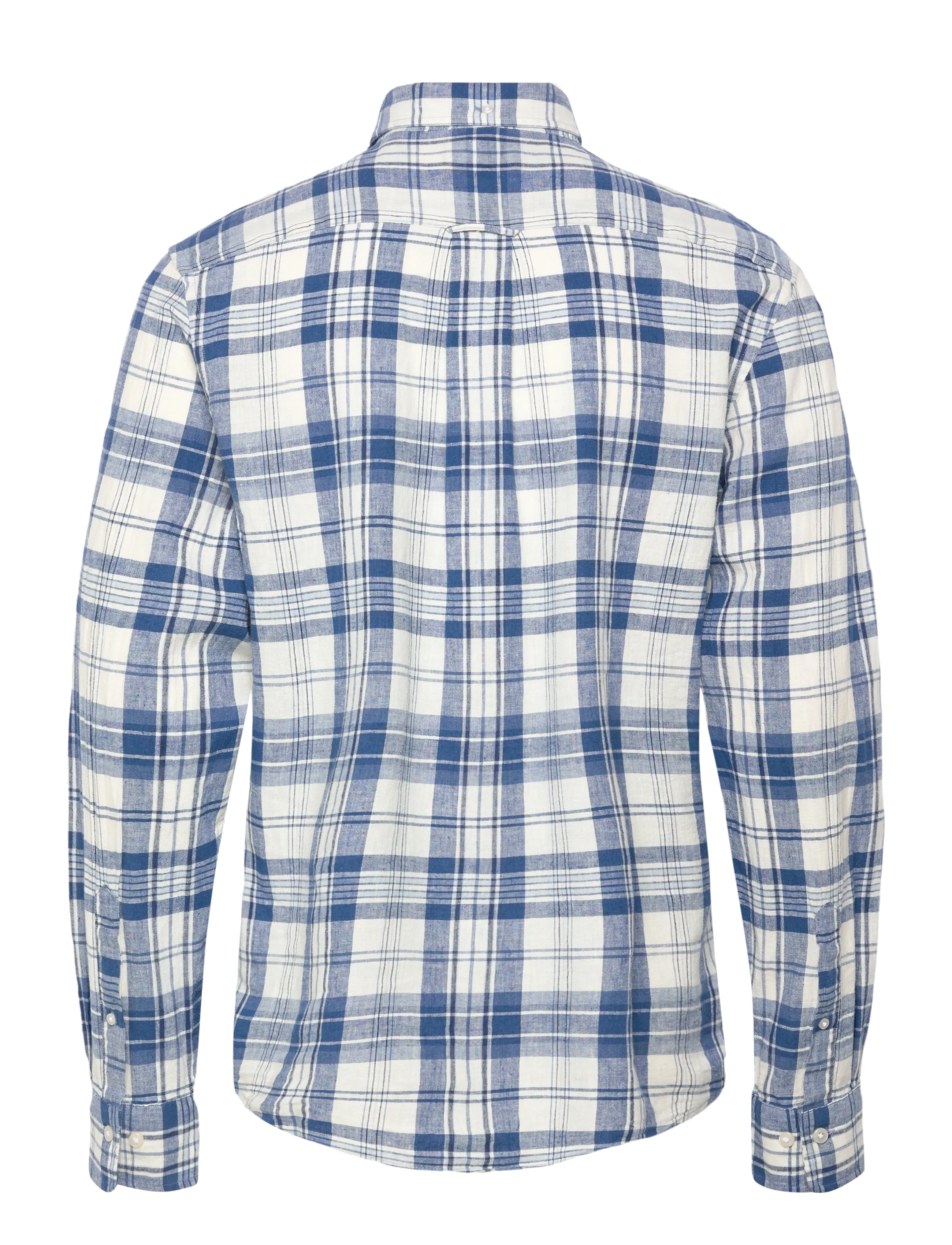 Gant - REG COTTON LINEN MADRAS CHECK - hørskjorter - vintage blue - 2