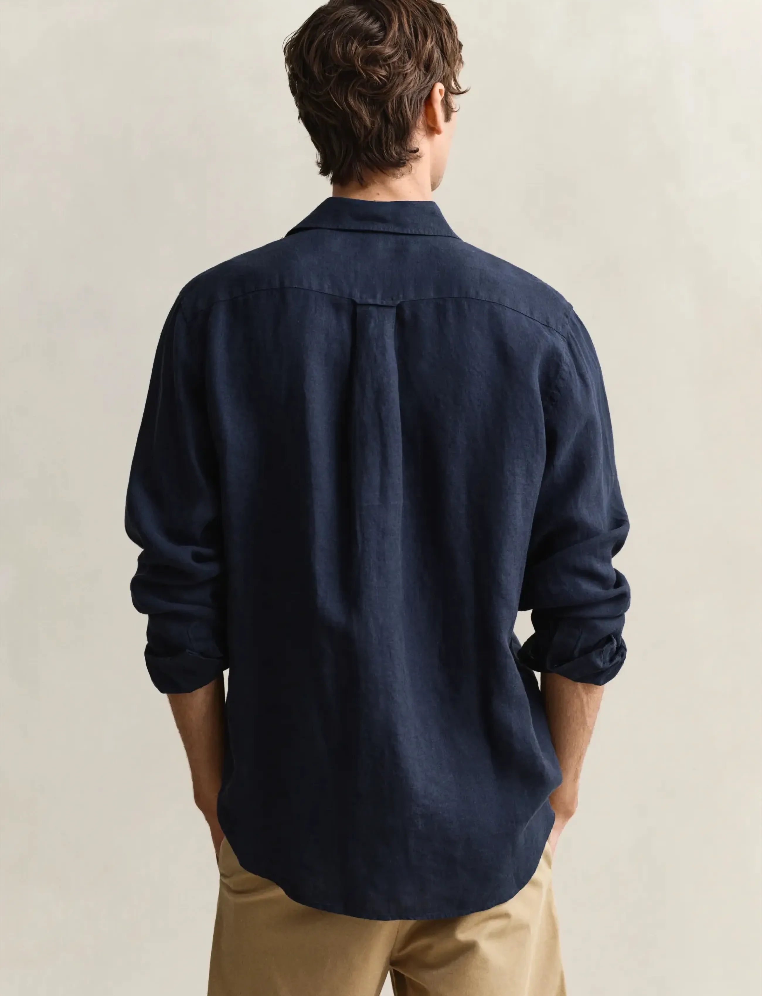 Gant - REG LINEN SHIRT - linased särgid - evening blue - 2