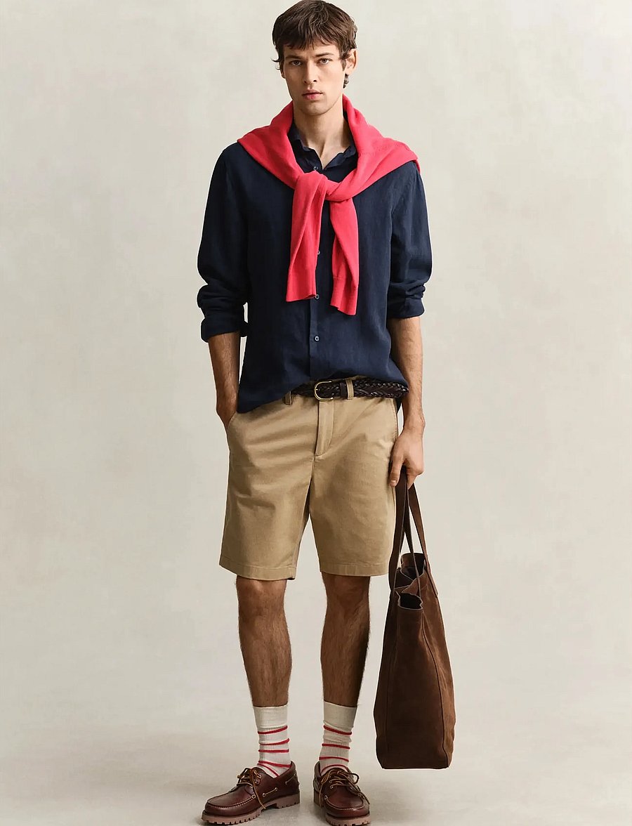 Gant - REG LINEN SHIRT - linneskjortor - evening blue - 4