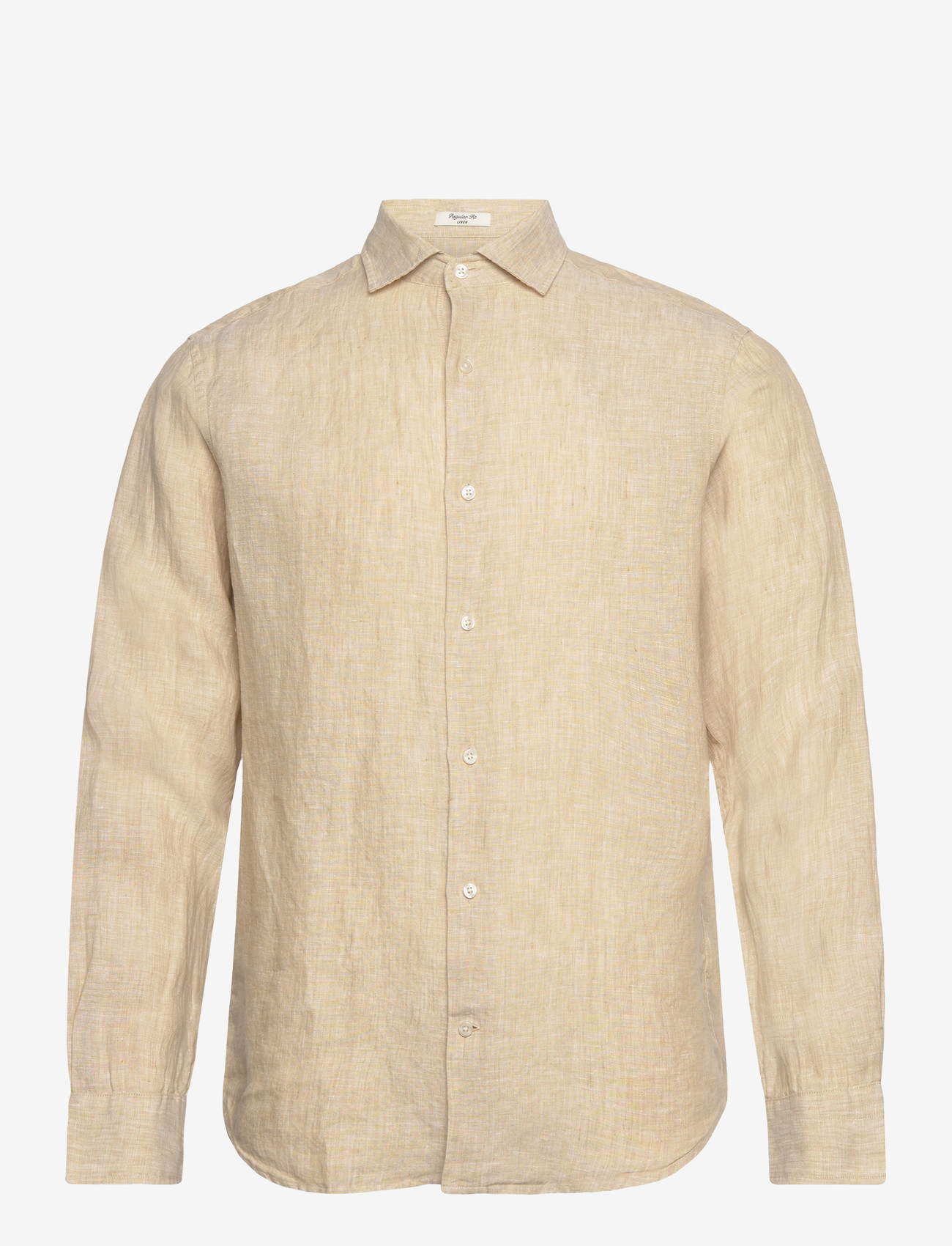GANT - REG LINEN SHIRT - hørskjorter - oat beige - 1
