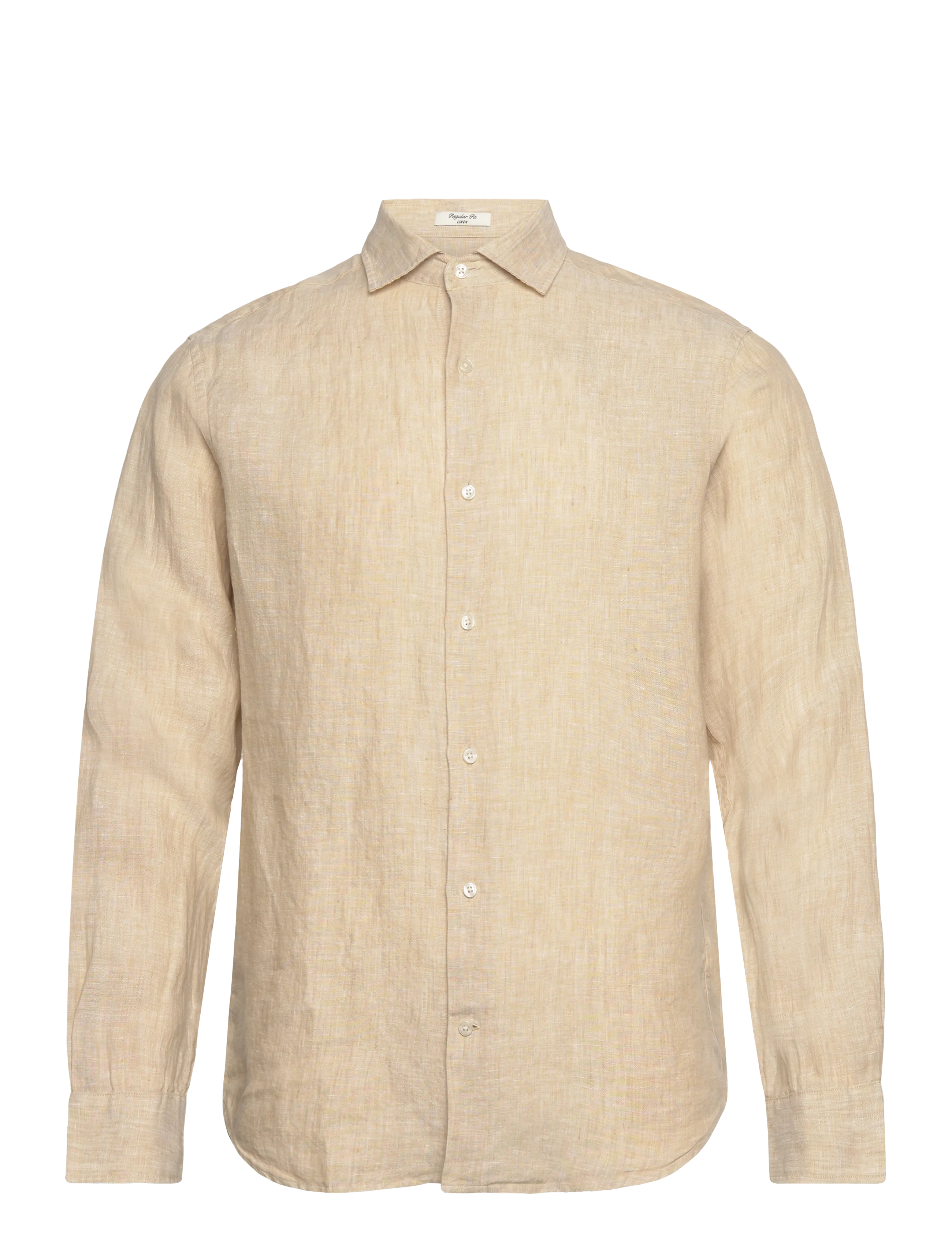 GANT REG LINEN SHIRT - Skjortor - OAT BEIGE / beige