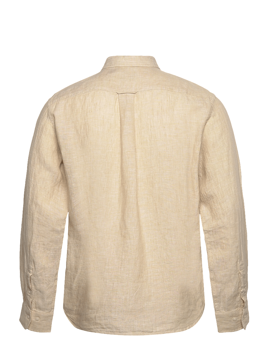Gant - REG LINEN SHIRT - linneskjortor - oat beige - 2