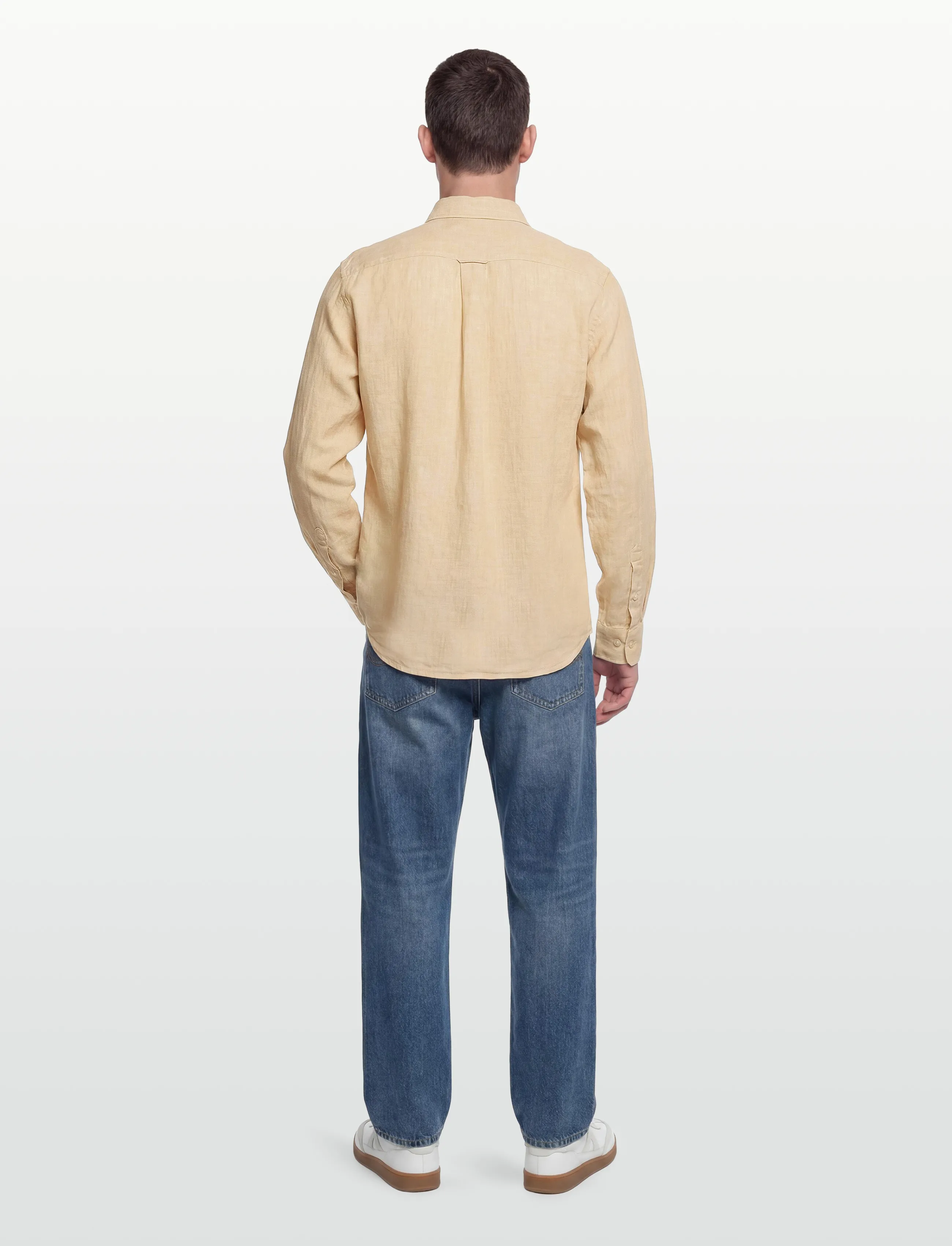 Gant - REG LINEN SHIRT - linen shirts - oat beige - 4