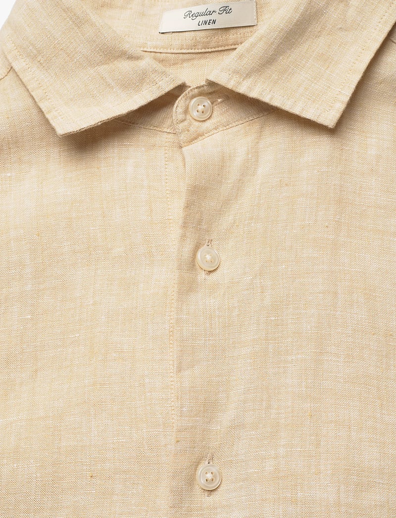 GANT - REG LINEN SHIRT - hørskjorter - oat beige - 5