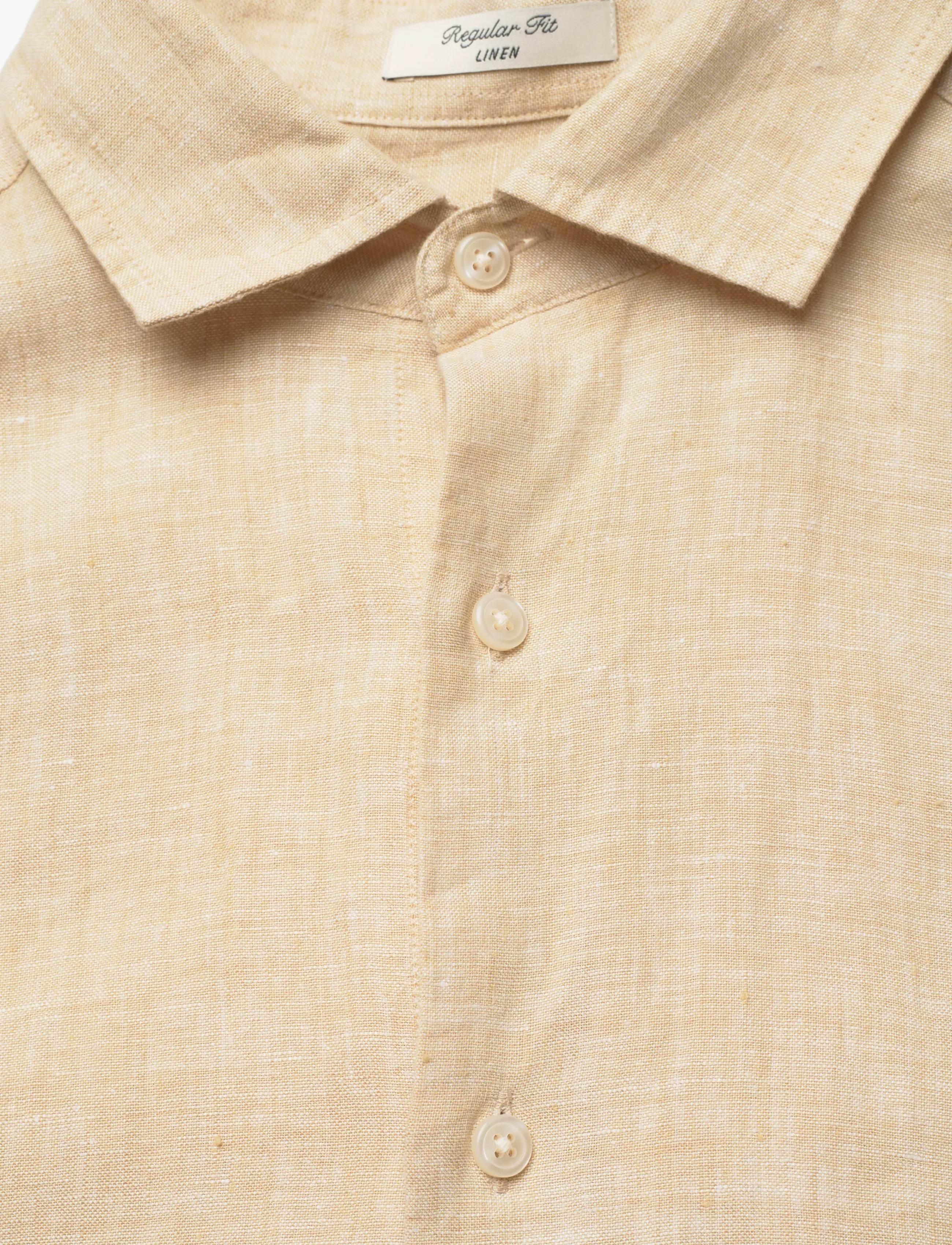 Gant - REG LINEN SHIRT - linen shirts - oat beige - 5