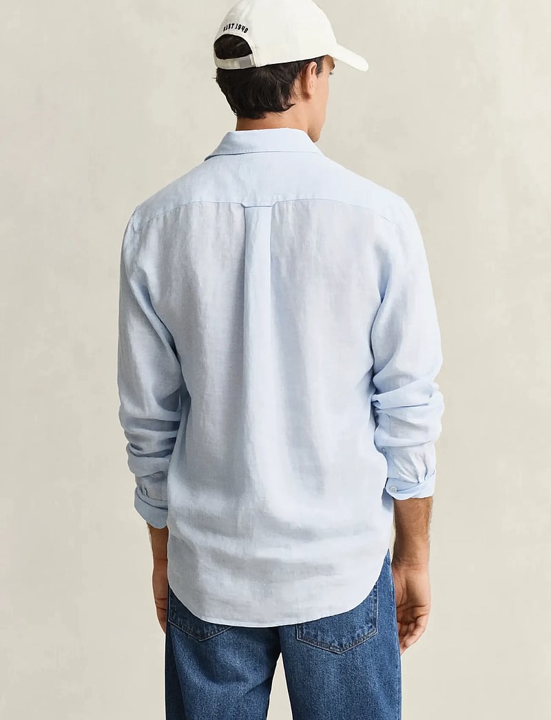 GANT - REG LINEN SHIRT - hørskjorter - sky blue - 2