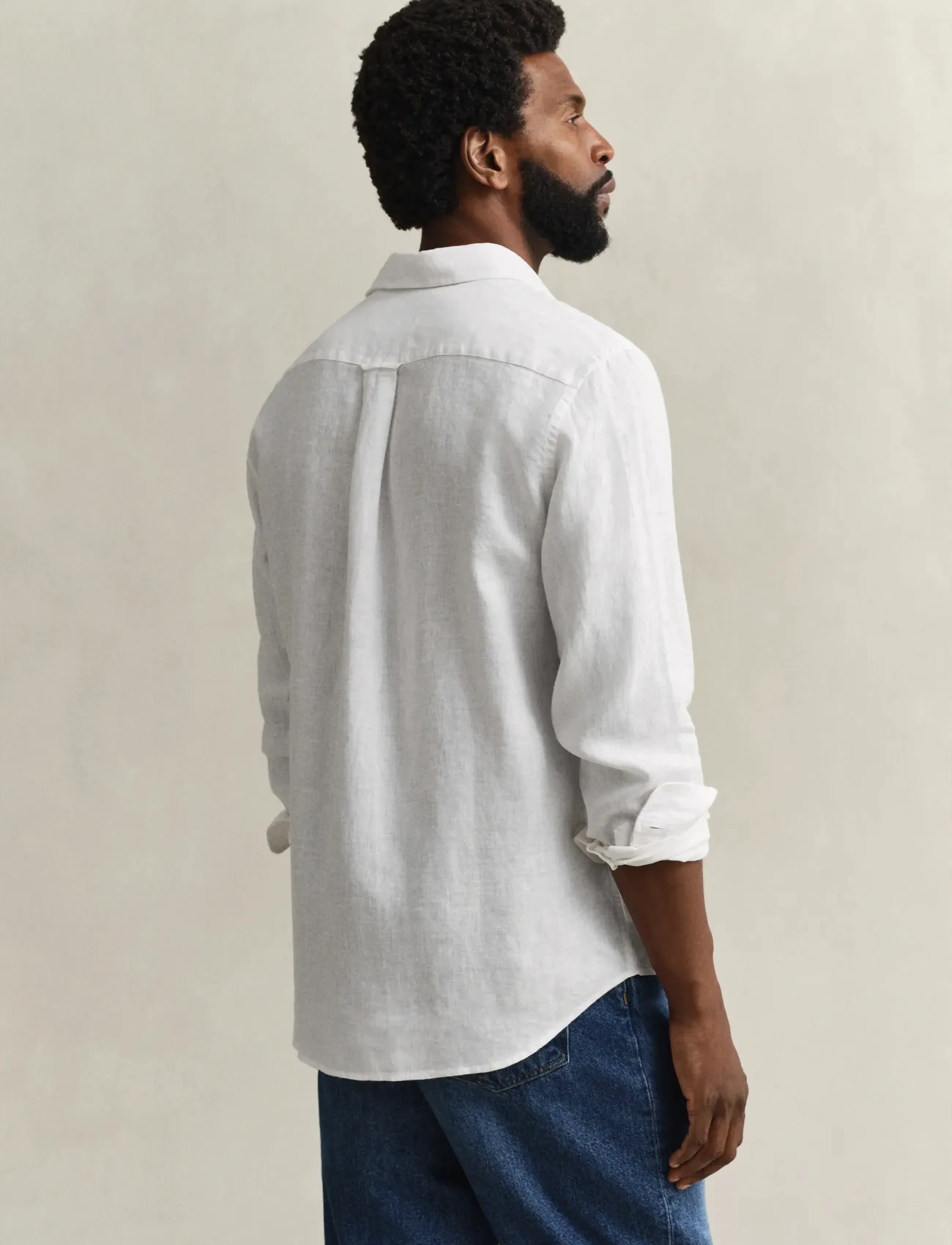 Gant - REG LINEN SHIRT - leinenhemden - white - 2