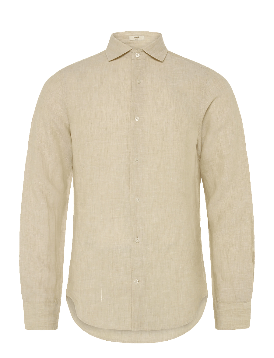 Gant - SLIM LINEN SHIRT - hørskjorter - oat beige - 1
