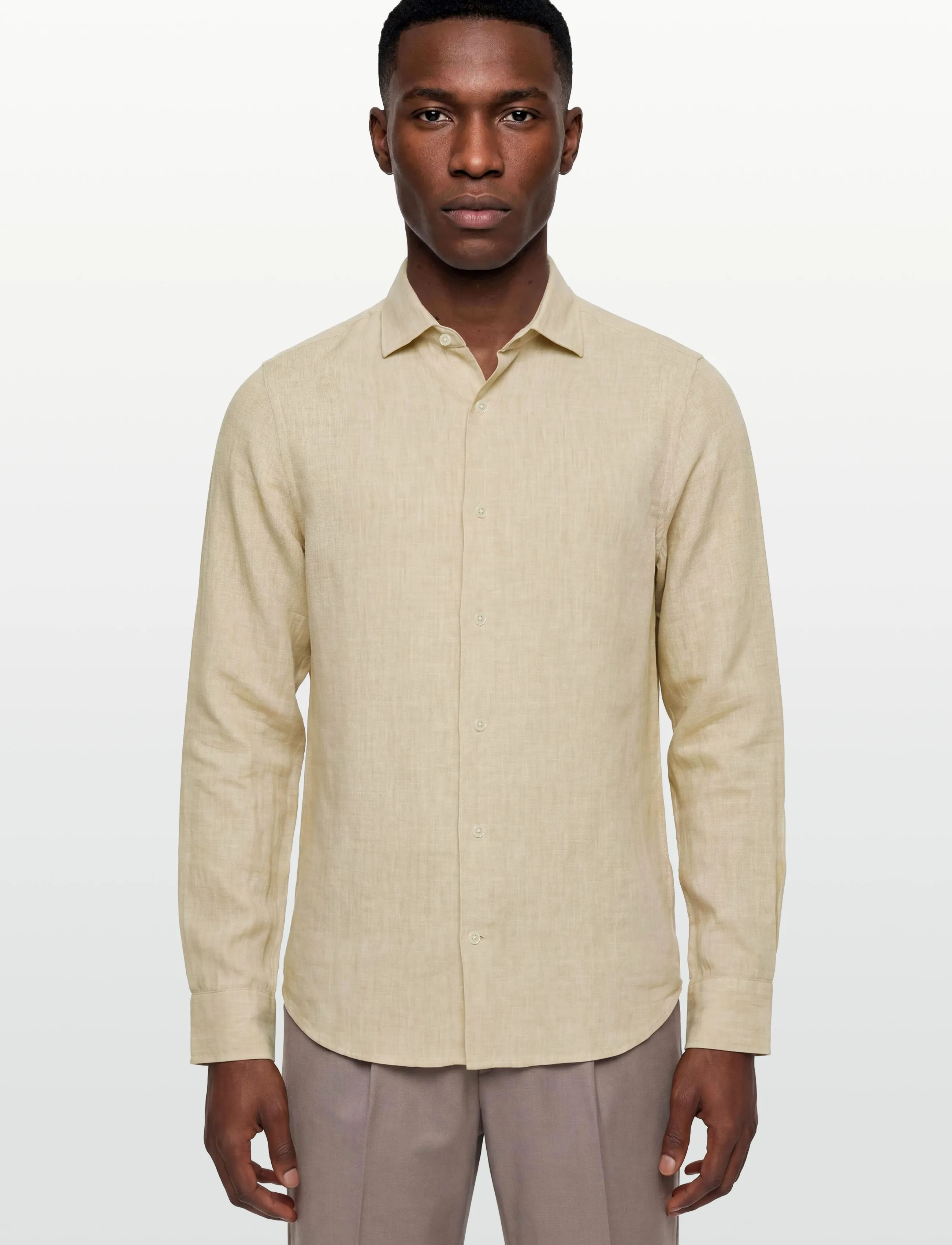 Gant - SLIM LINEN SHIRT - leinenhemden - oat beige - 3