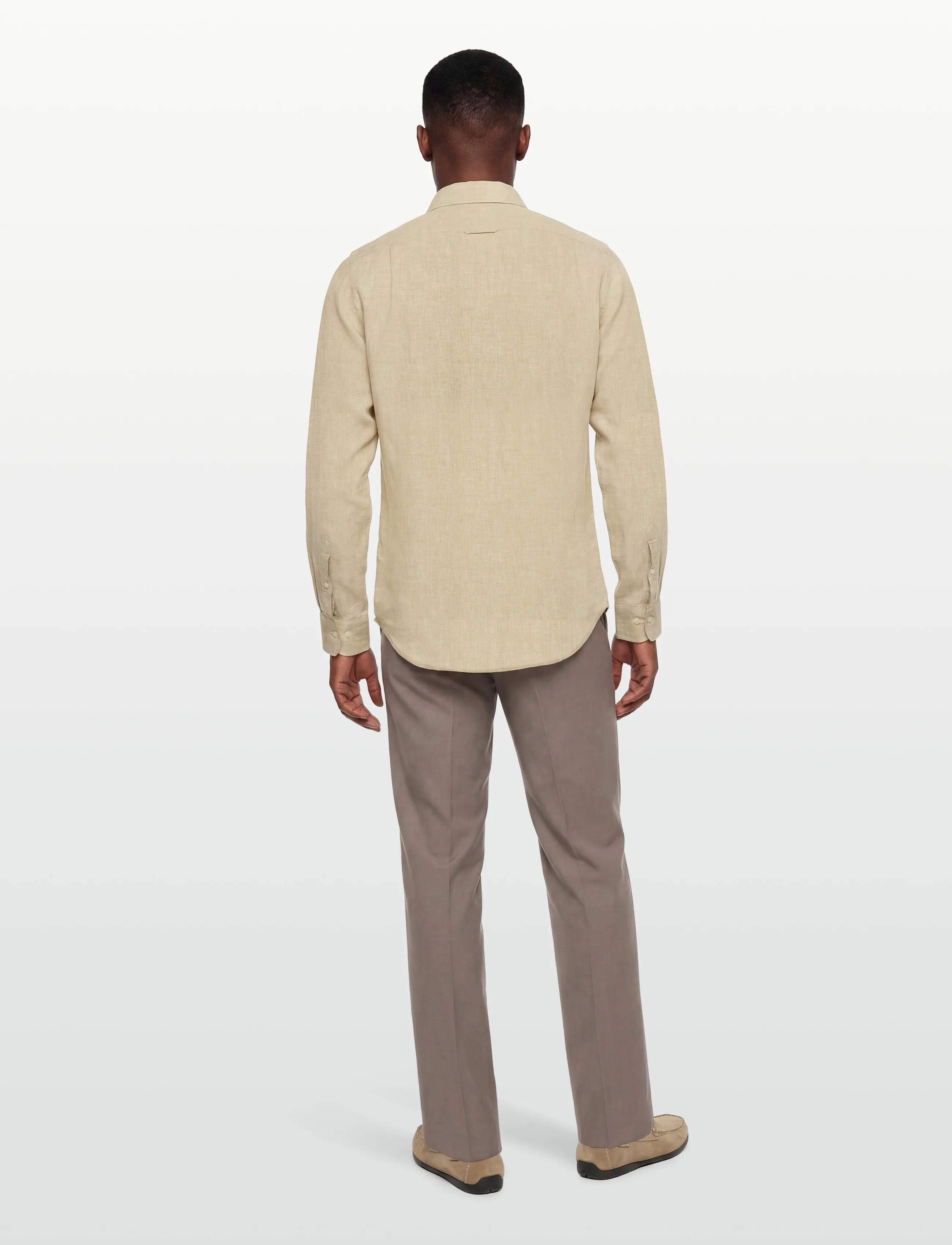 Gant - SLIM LINEN SHIRT - hørskjorter - oat beige - 4