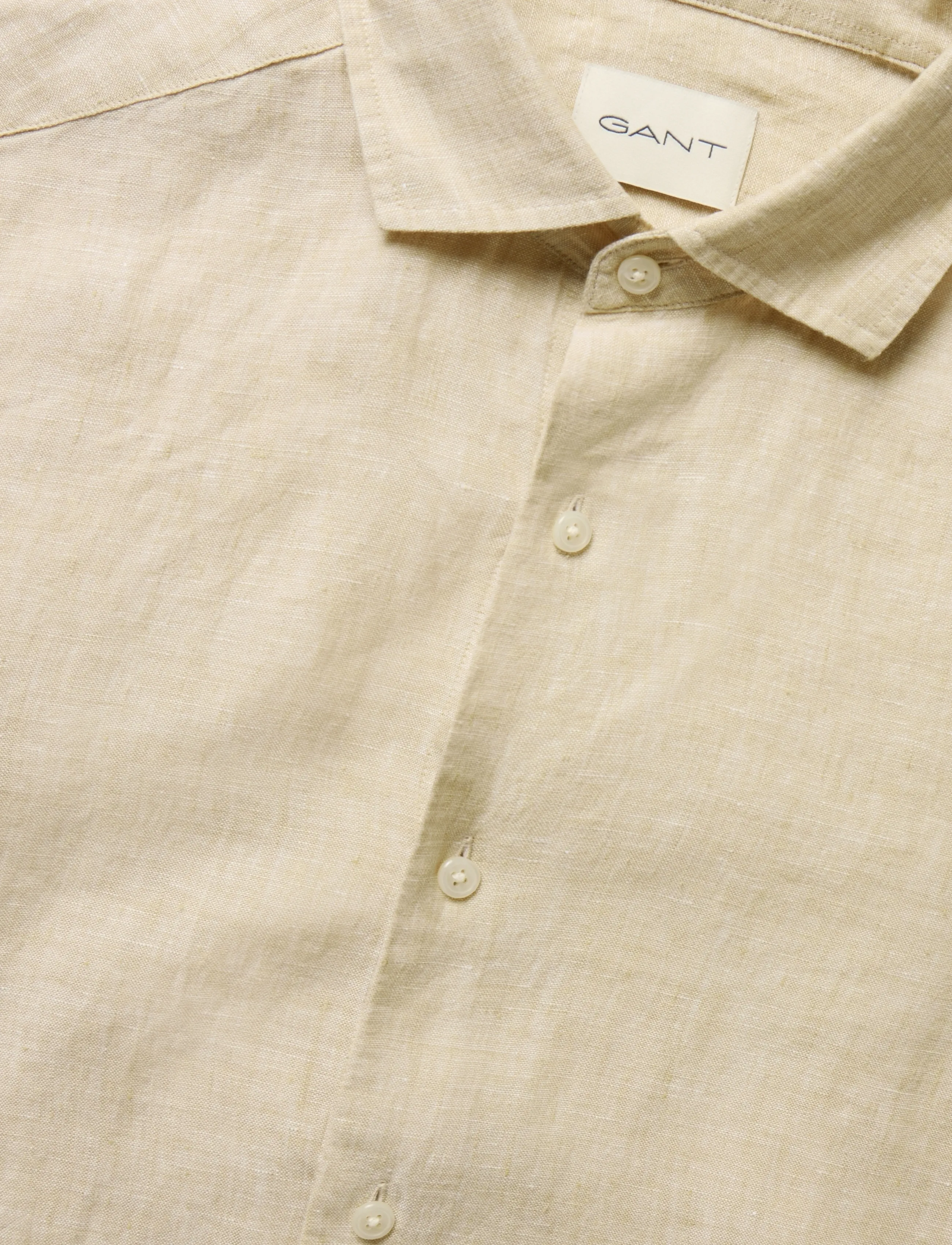 Gant - SLIM LINEN SHIRT - hørskjorter - oat beige - 5
