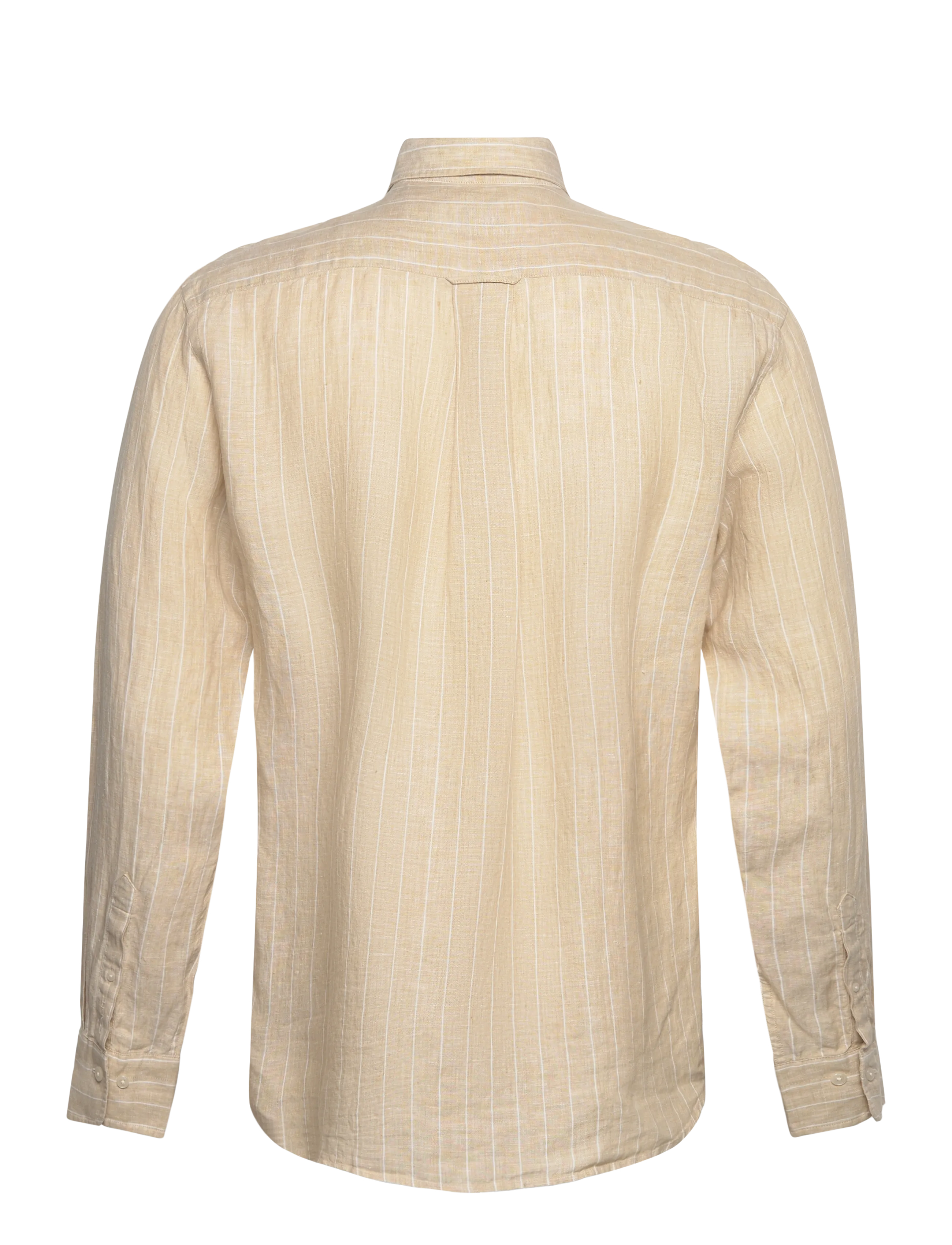 Gant - REG LINEN STRIPE SHIRT - stribede skjorter - oat beige - 2