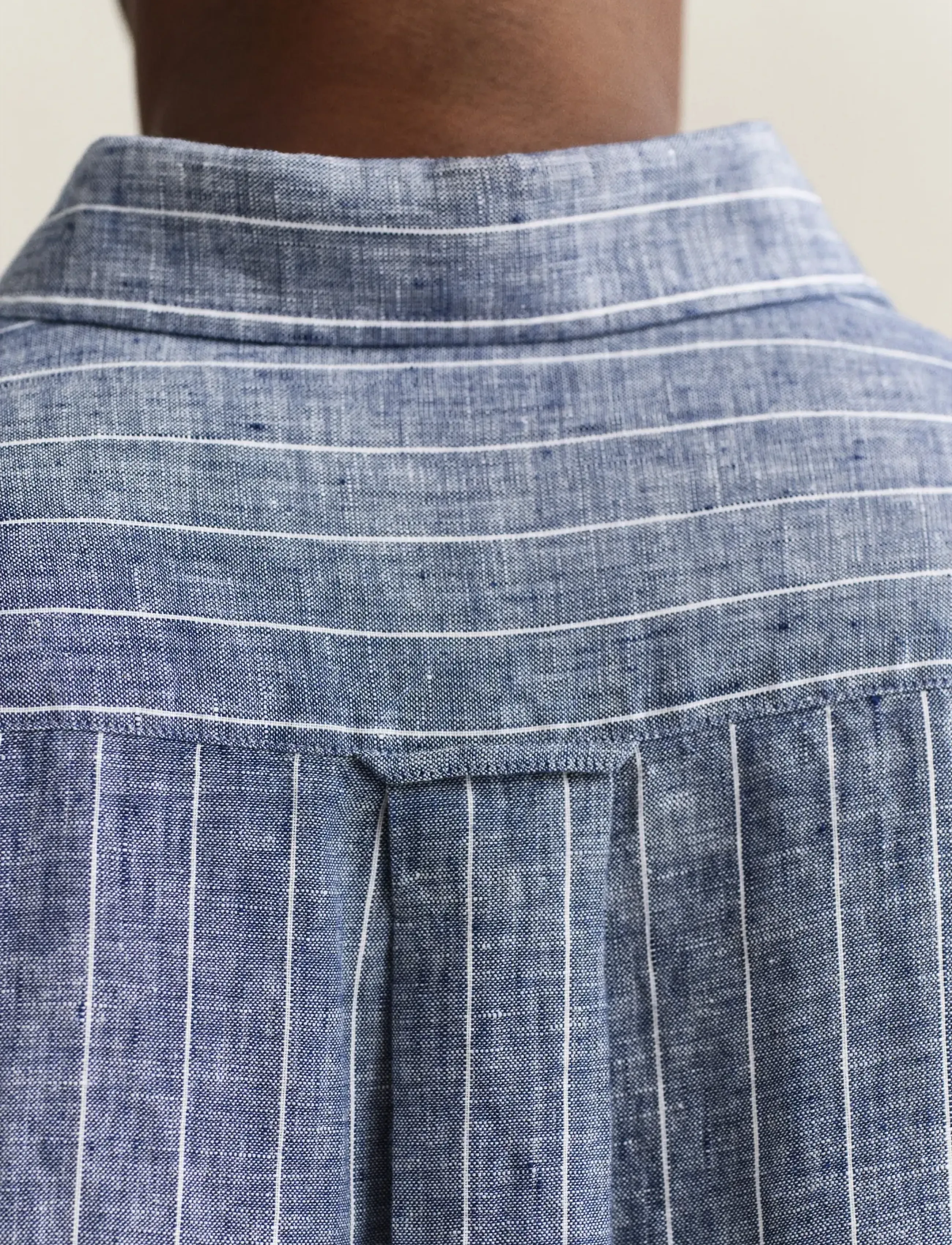 Gant - REG LINEN STRIPE SHIRT - gestreifte hemden - persian blue - 3
