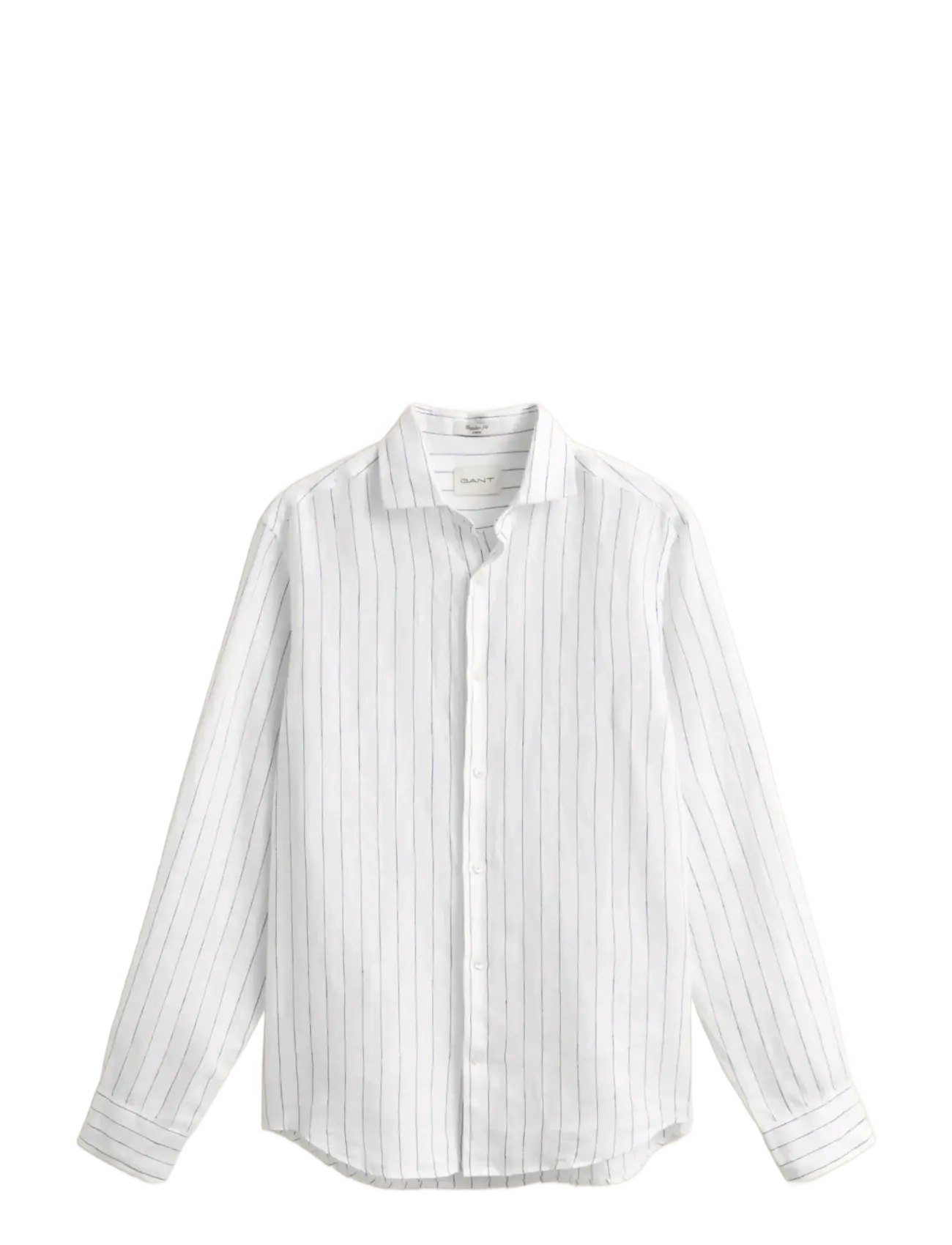 Gant REG LINEN STRIPE SHIRT - Hemden - WHITE / white