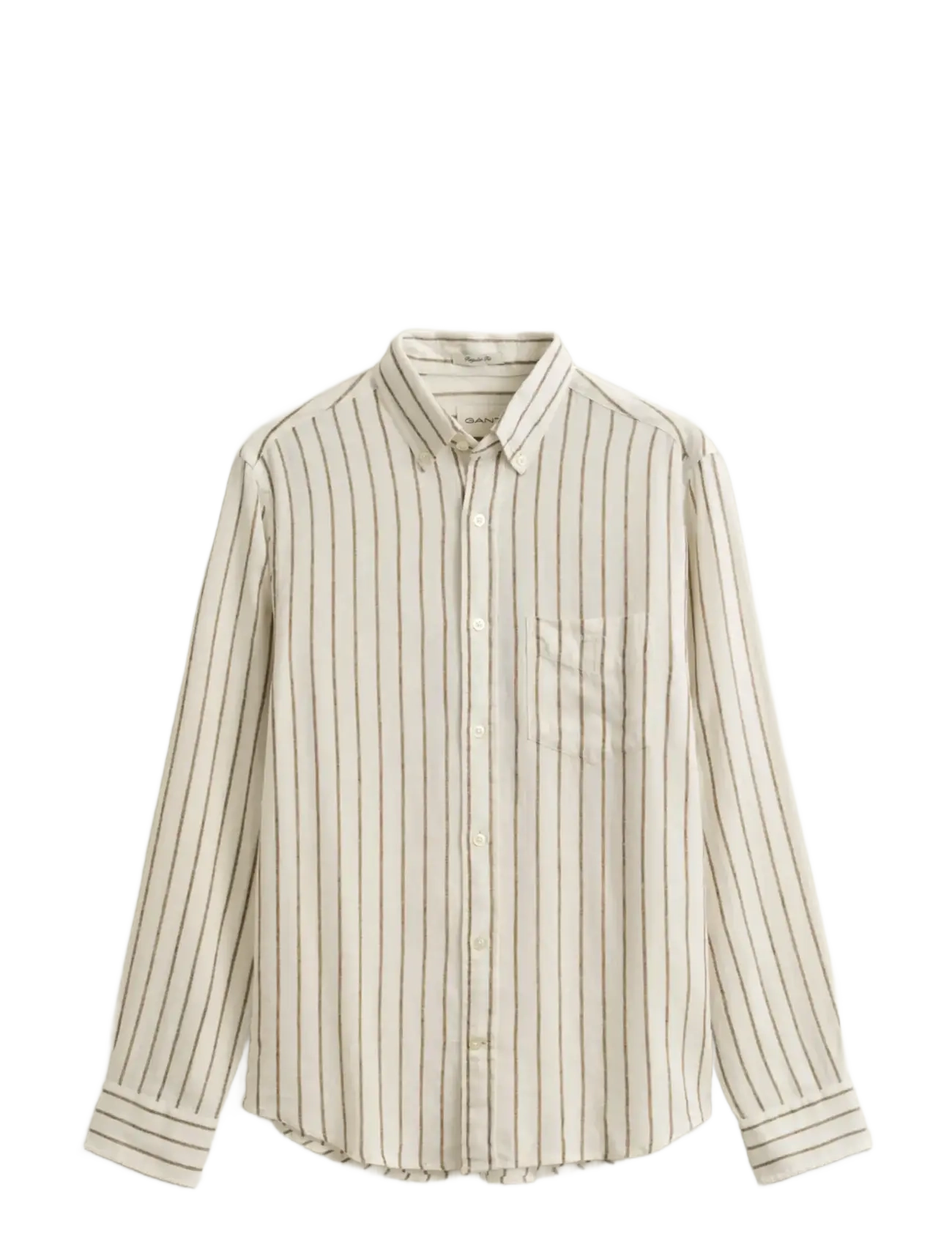 REG LINEN VISCOSE STRIPE SHIRT