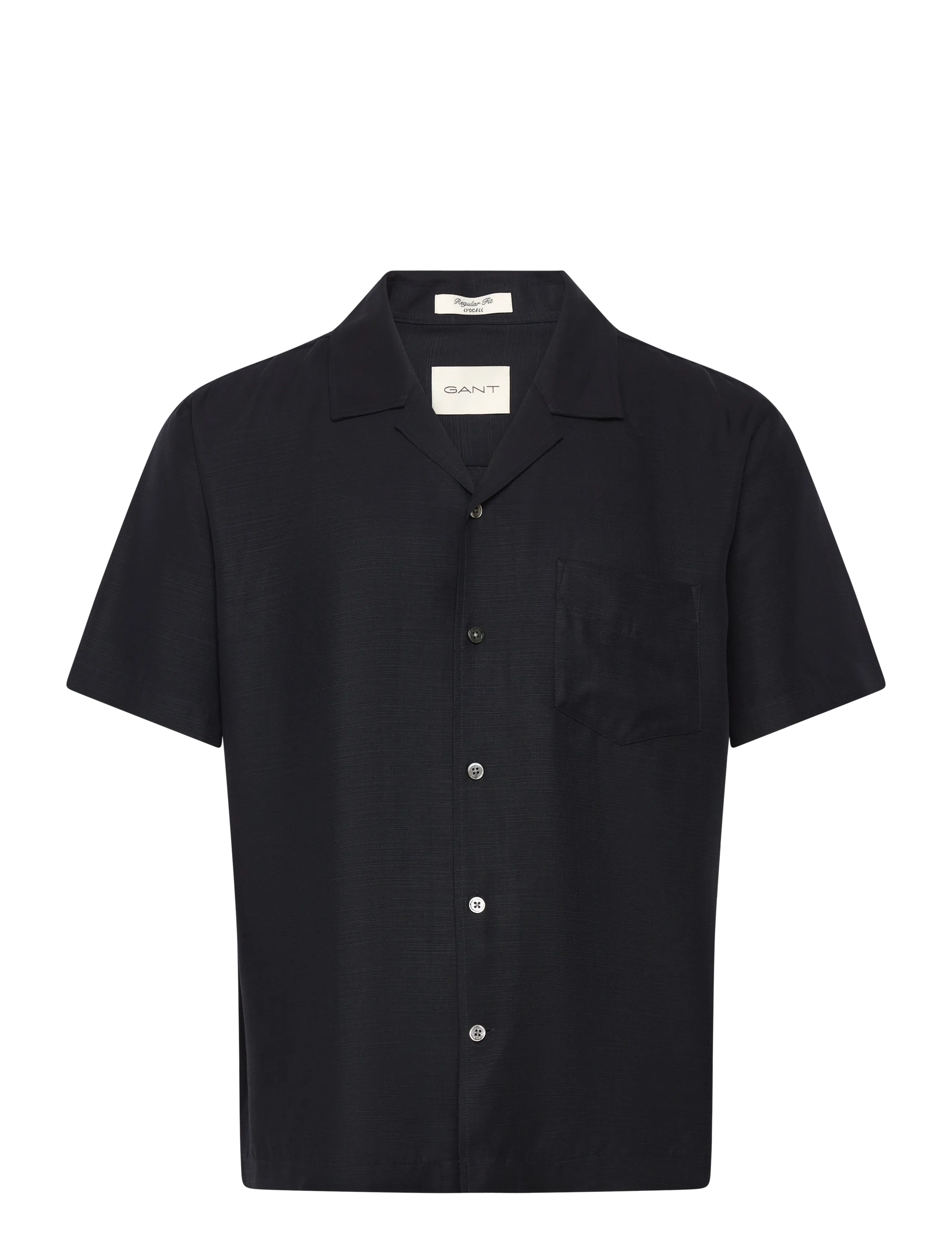 GANT Reg Lyocell Camp Collar Navy - S - Herren