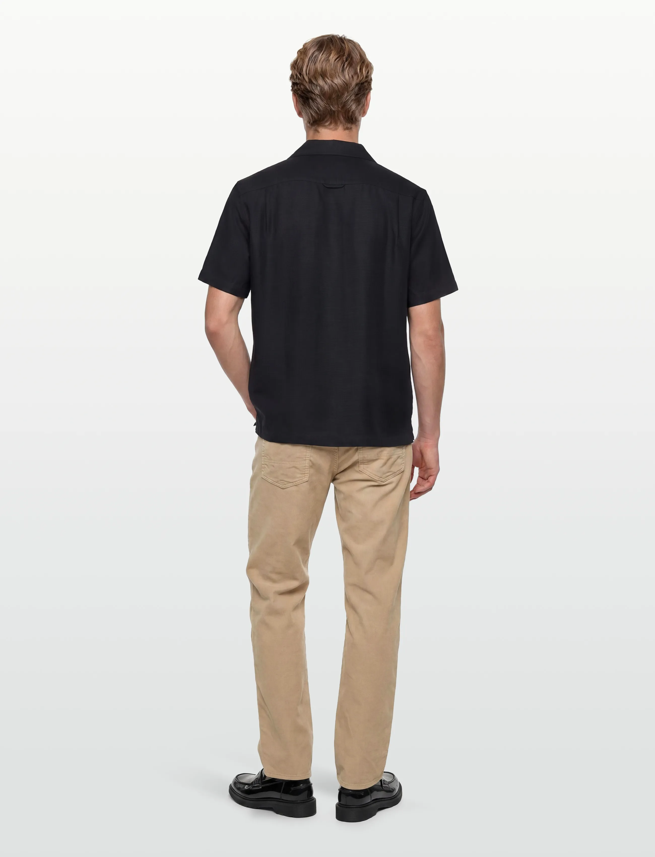 Gant - REG LYOCELL CAMP COLLAR - kortærmede skjorter - evening blue - 4