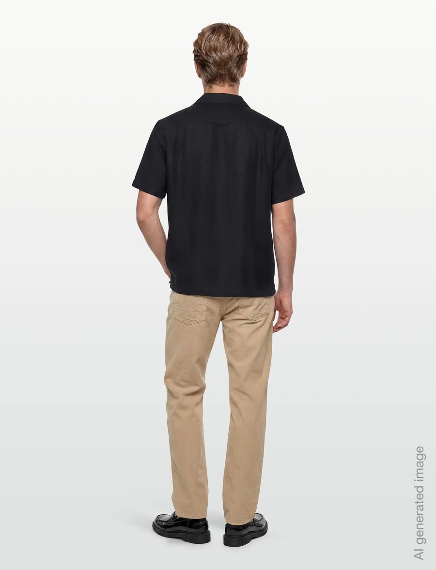 Gant - REG LYOCELL CAMP COLLAR - kurzarmhemden - evening blue - 4