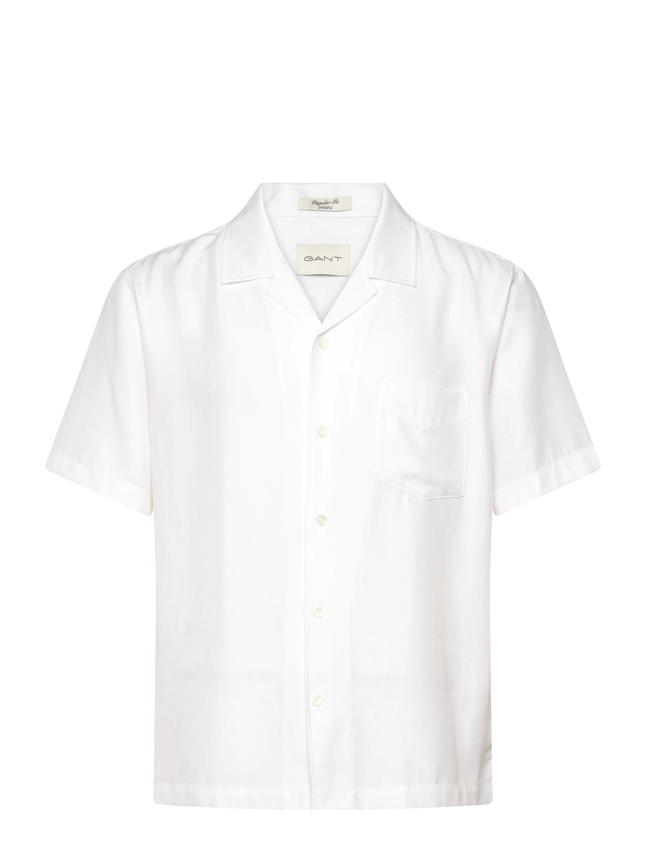 GANT REG LYOCELL CAMP COLLAR - Hemden - WHITE / white