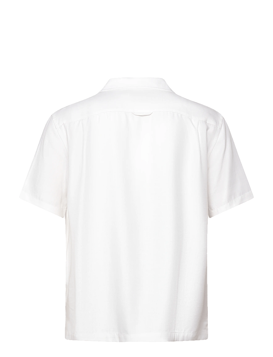 Gant - REG LYOCELL CAMP COLLAR - lühikeste varrukatega särgid - white - 2