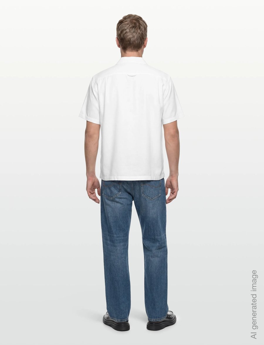 Gant - REG LYOCELL CAMP COLLAR - lühikeste varrukatega särgid - white - 4