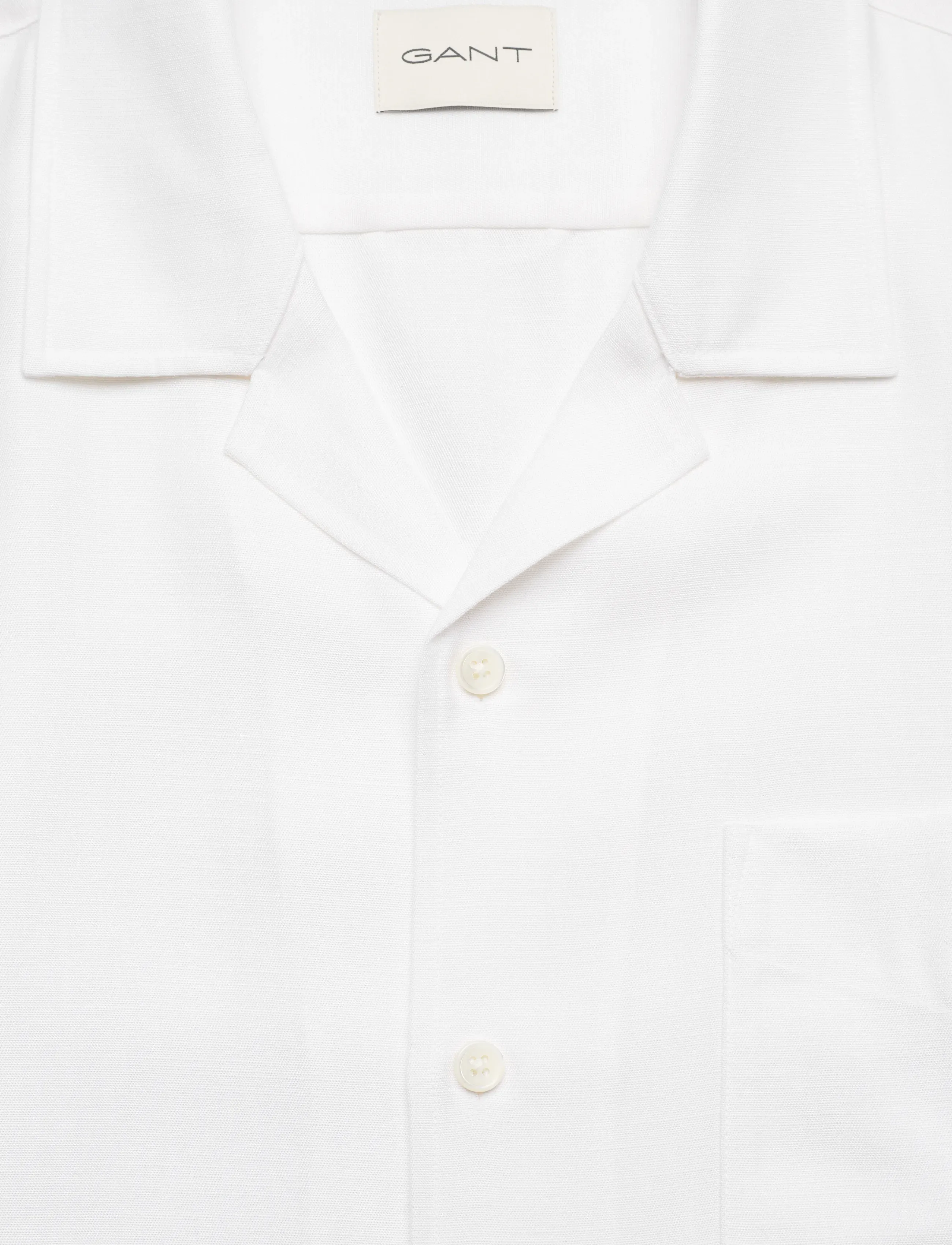 Gant - REG LYOCELL CAMP COLLAR - kurzarmhemden - white - 5