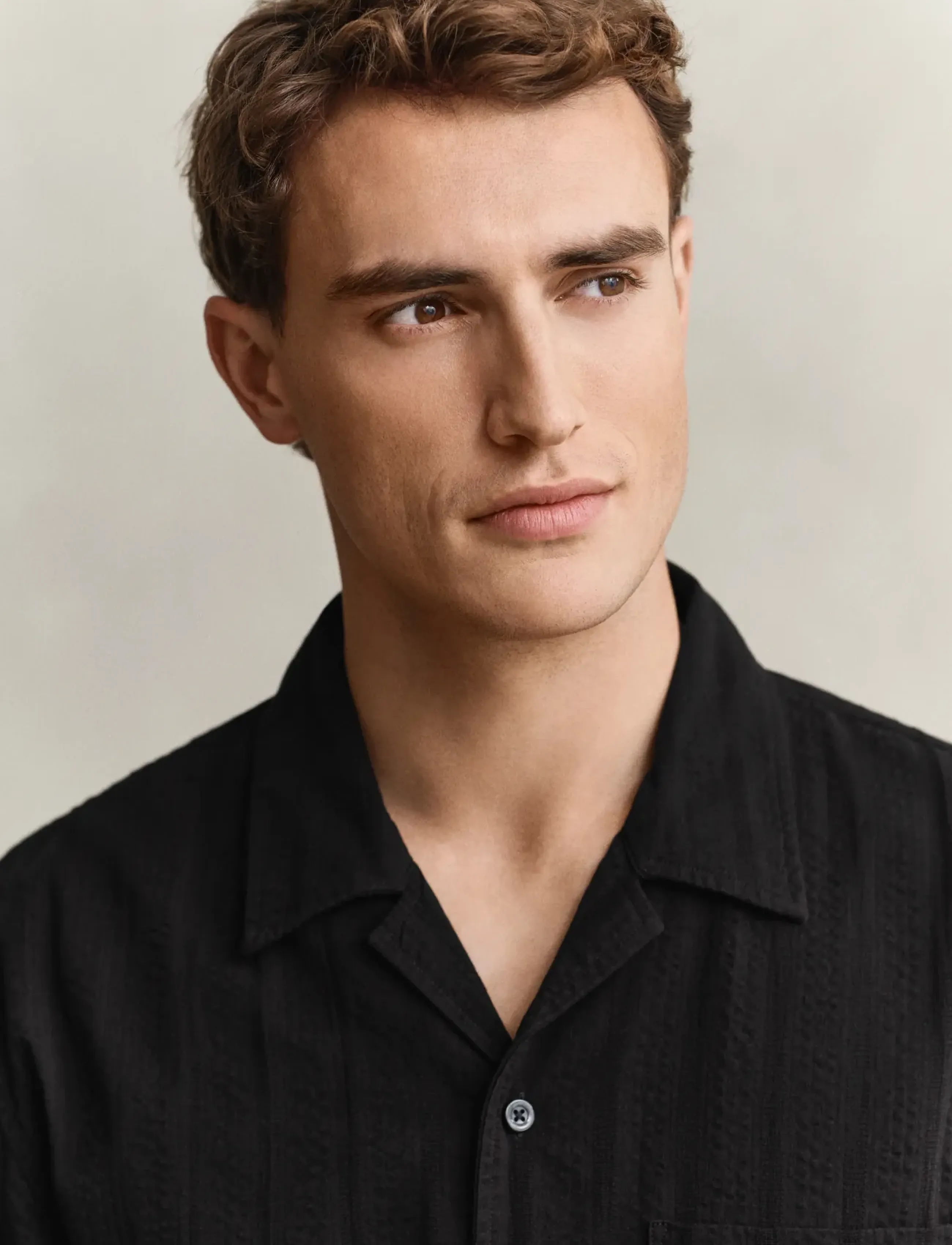 Gant - REL DOBBY STRIPE CAMP COLLAR SHIRT - kurzarmhemden - black - 3