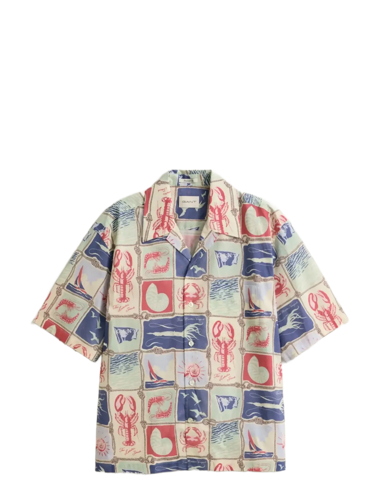 GANT Rel Nautical Print Ss Shirt Patterned - M - Herren
