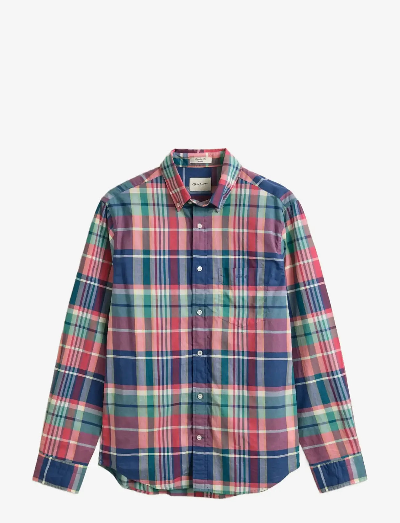 GANT - REG INDIAN MADRAS CHECK SHIRT - rutiga skjortor - rose red - 1
