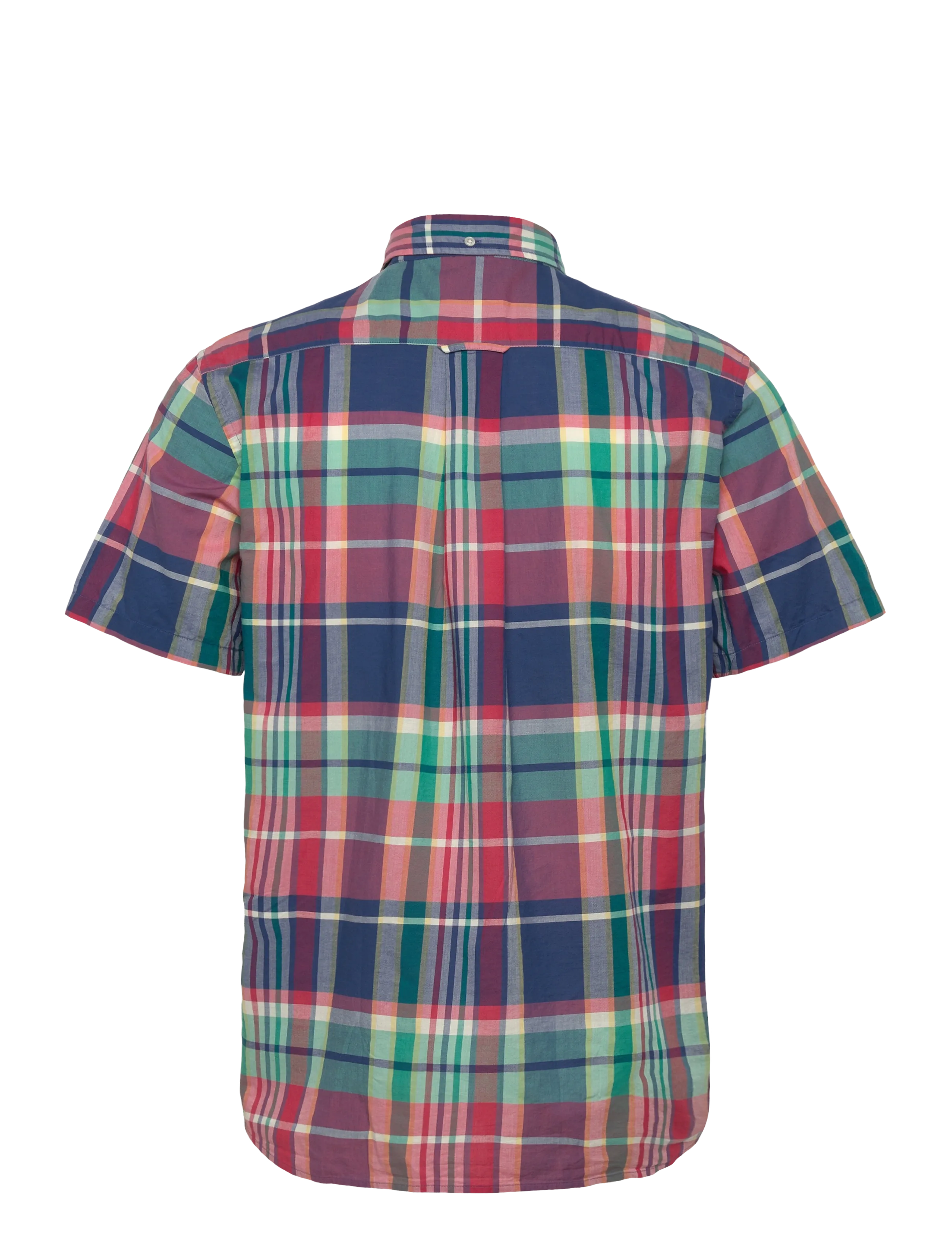 Gant - REG INDIAN MADRAS CHECK SS SHIRT - short-sleeved shirts - rose red - 2