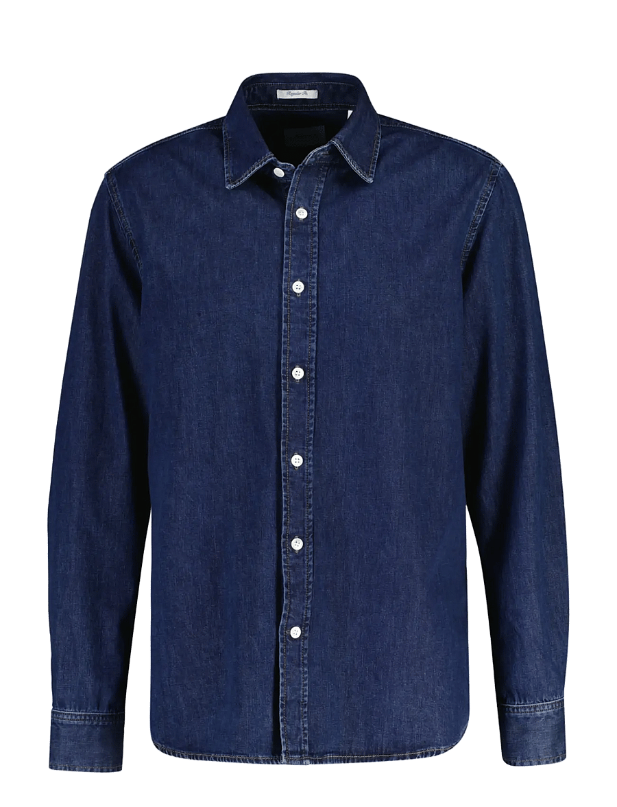 Gant - REG DENIM SHIRT - denimskjorter - dark blue worn in - 1