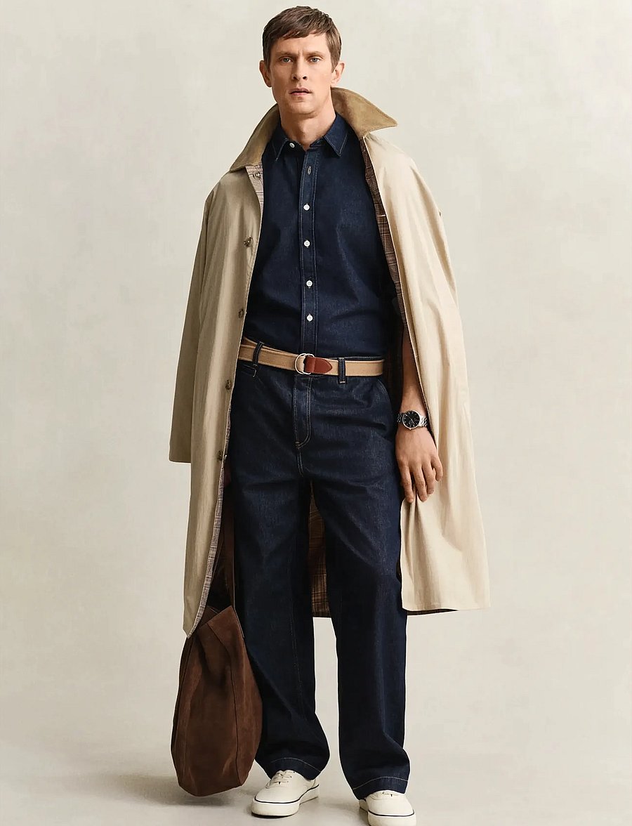 Gant - REG DENIM SHIRT - denim shirts - dark indigo - 4