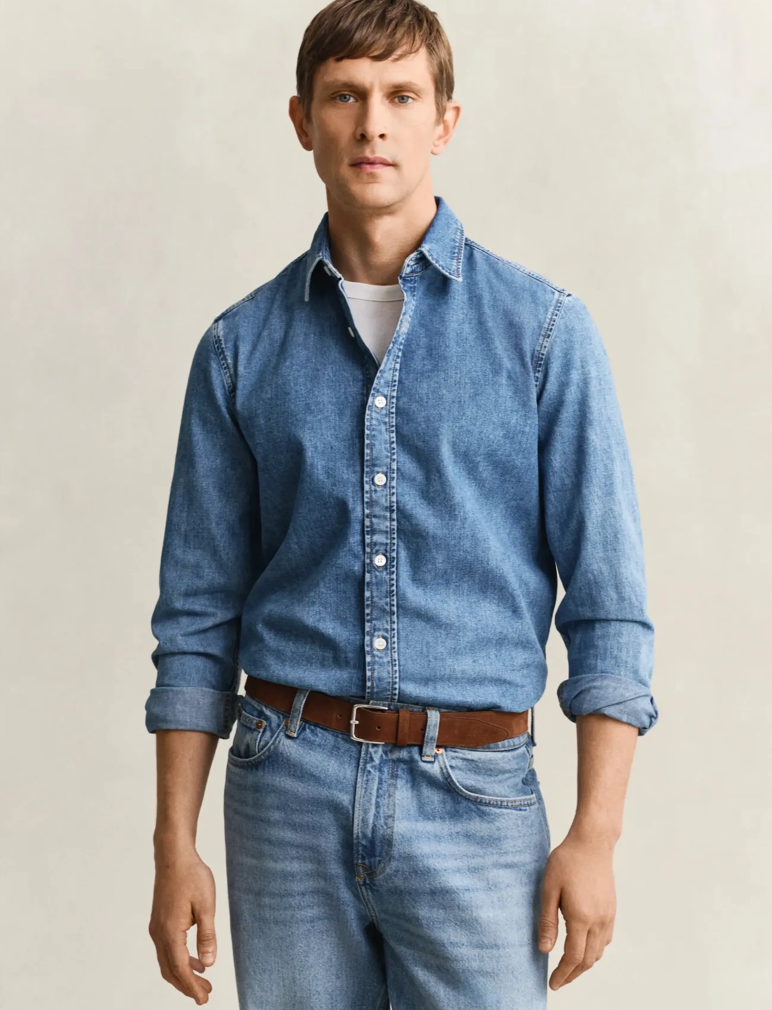 Gant Reg Denim Shirt, XL, Shirts, Blau - Männerswear