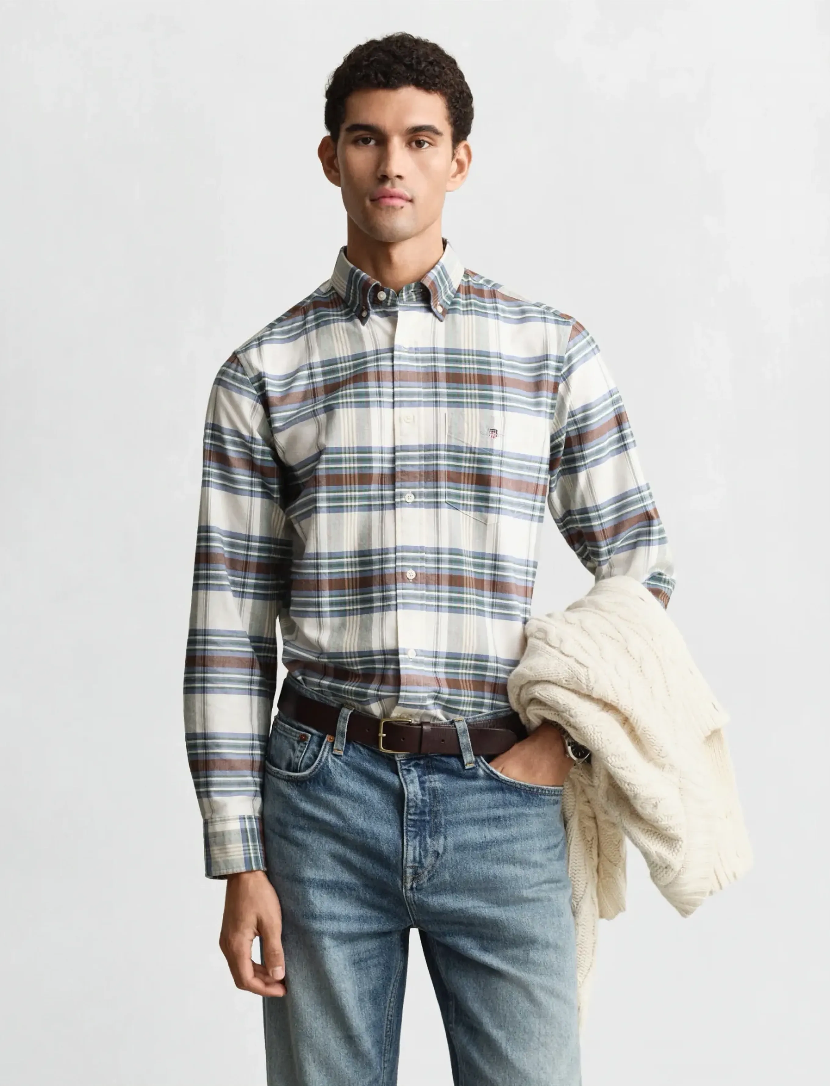 Gant Reg Oxford Check Shirt, M, Shirts, Mehrfarbig/gemustert - Casual Männerswear