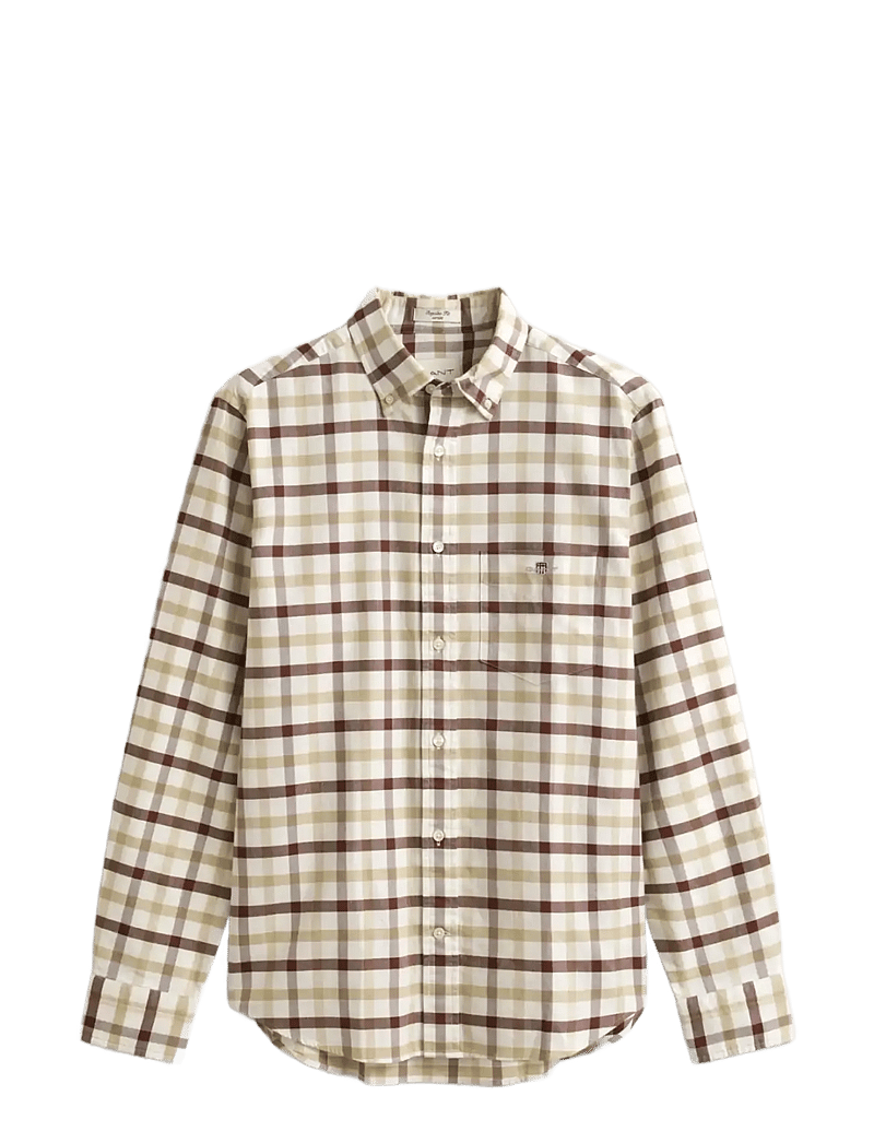 GANT - REG OXFORD CHECK SHIRT - oxford-hemden - mahogany brown - 1