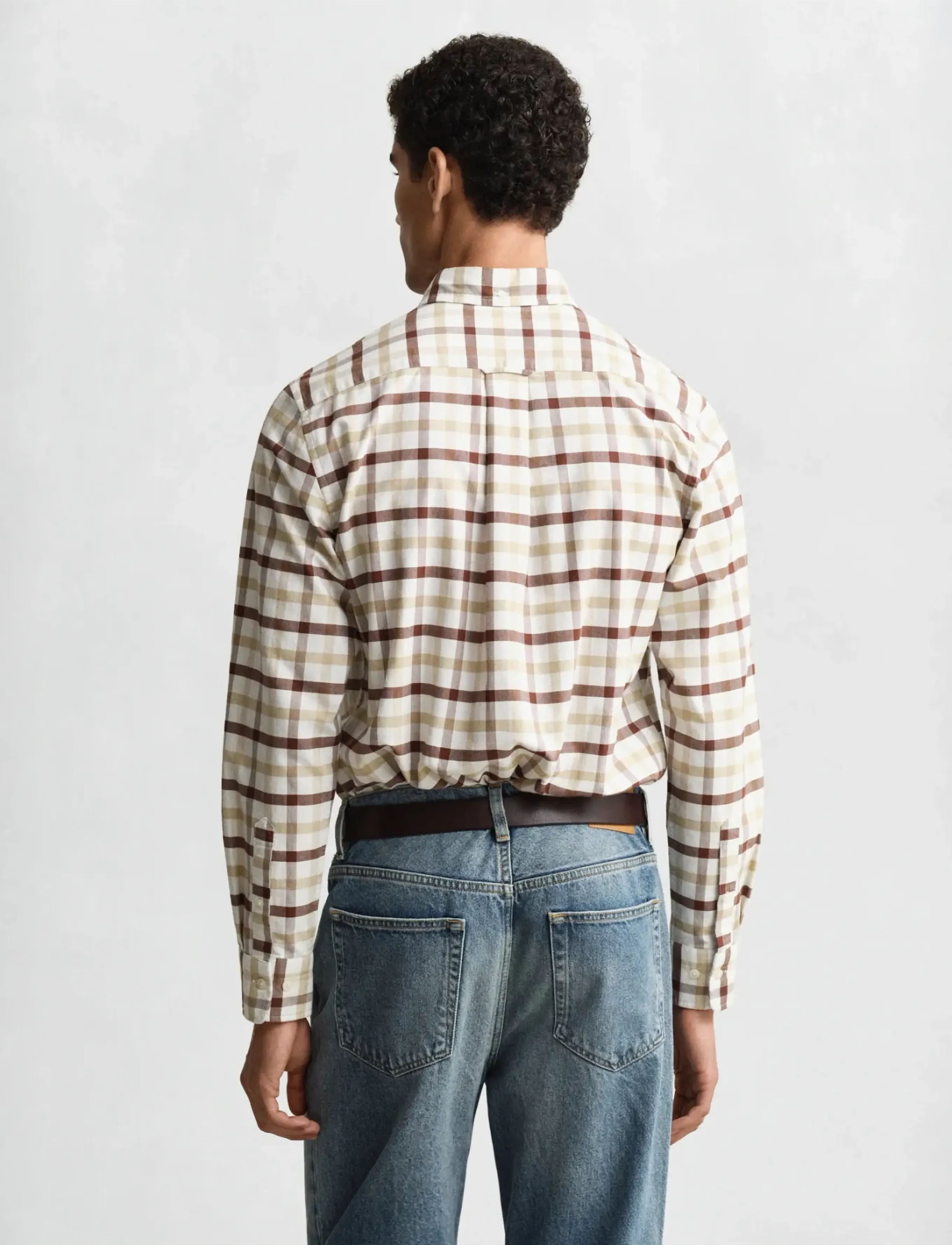 Gant - REG OXFORD CHECK SHIRT - oxford skjorter - mahogany brown - 2