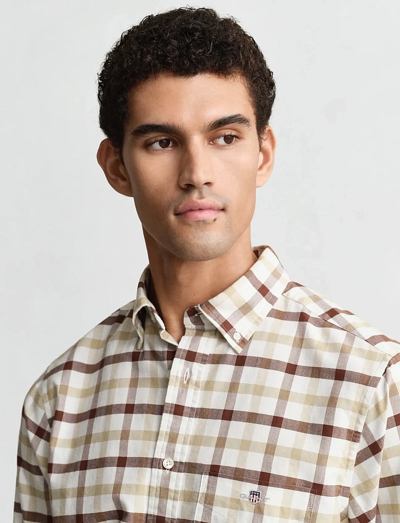 GANT - REG OXFORD CHECK SHIRT - oxford-hemden - mahogany brown - 3