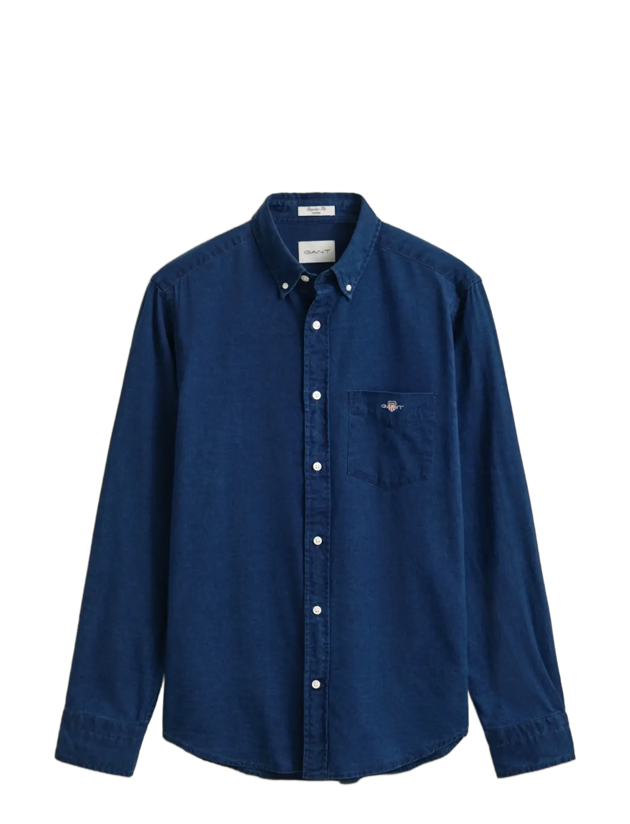 Gant Reg Oxford Indigo Shirt, Mænd, Langærmet Button Down Oxford Skjorte, Navy, Str: XL