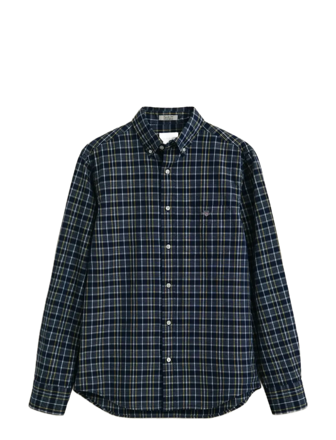 Gant Reg Archive Poplin Indigo Check, L, Shirts, Marineblau - Checkered Shirt, Männerswear