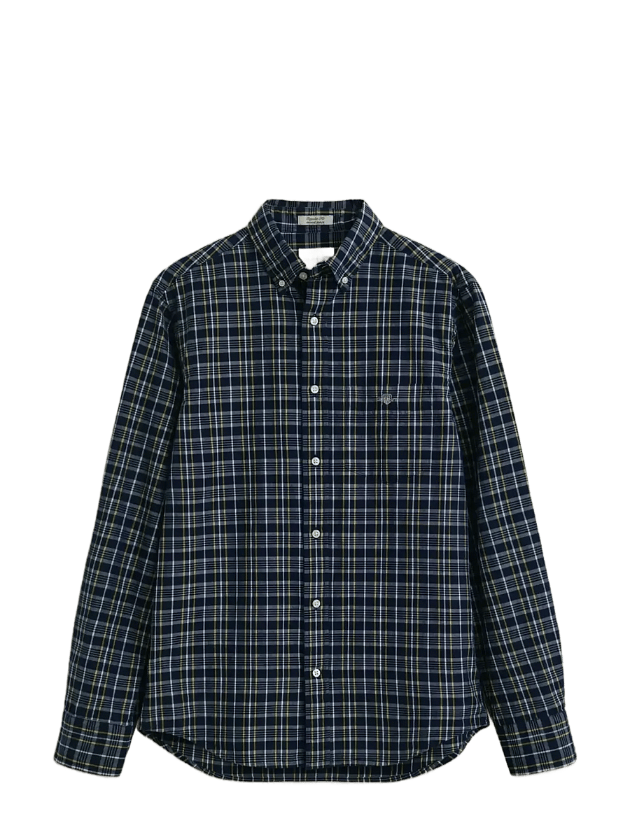 Gant - REG ARCHIVE POPLIN INDIGO CHECK - indigo - 0