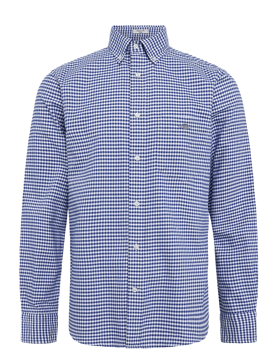 Gant - REG CLASSIC OXFORD CHECK - oxford-skjortor - college blue - 1