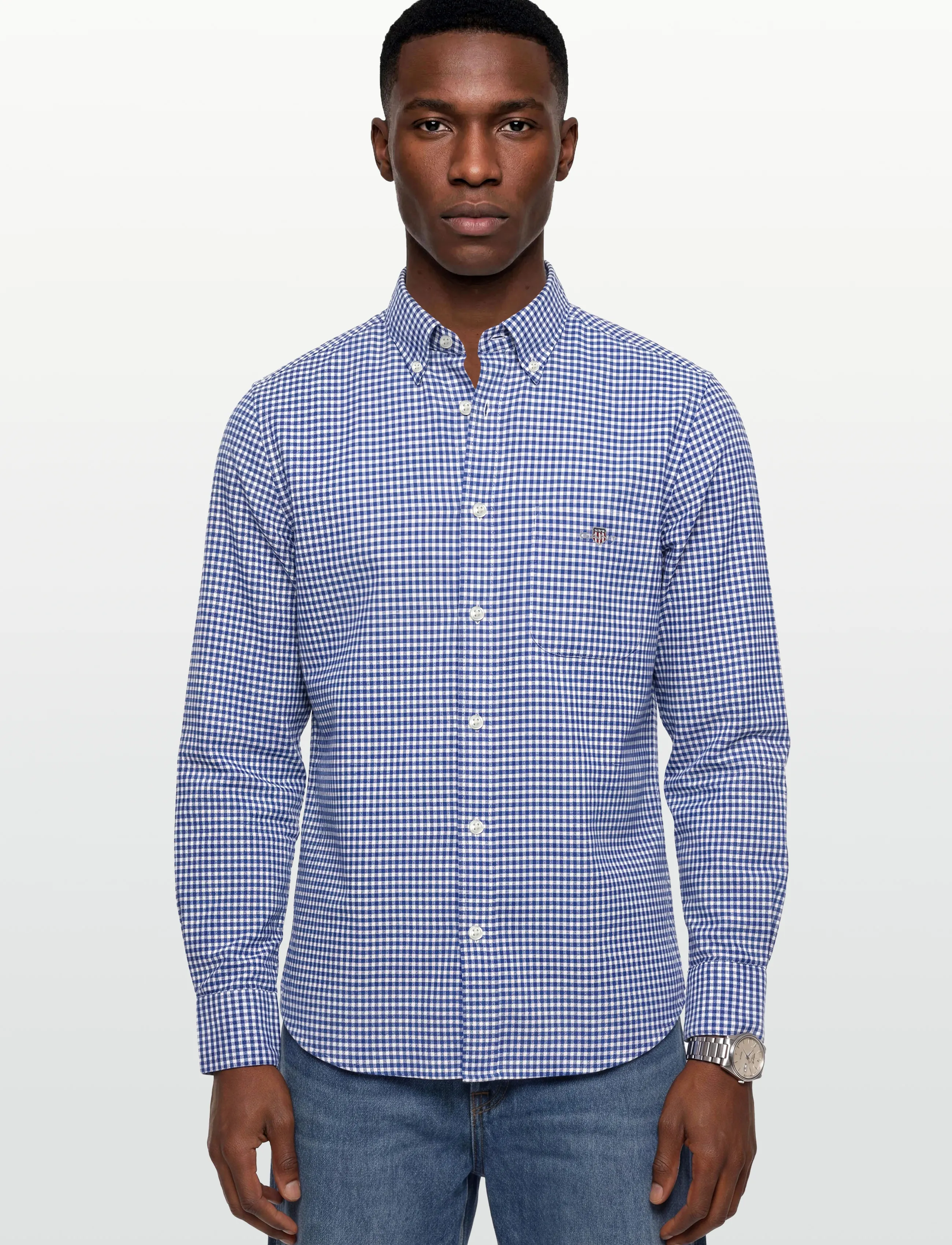 Gant - REG CLASSIC OXFORD CHECK - oxford-skjortor - college blue - 3