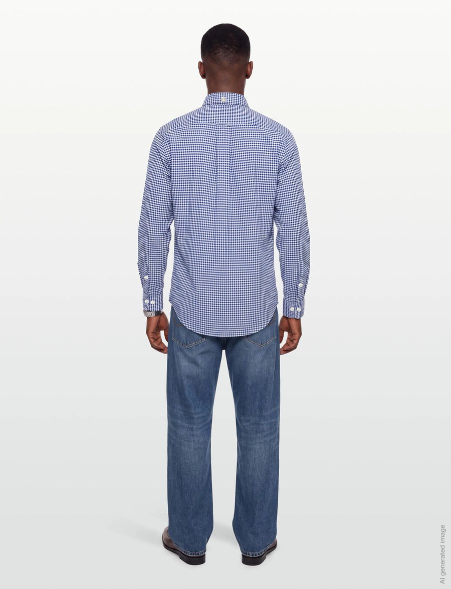 Gant - REG CLASSIC OXFORD CHECK - oxford-skjortor - college blue - 4