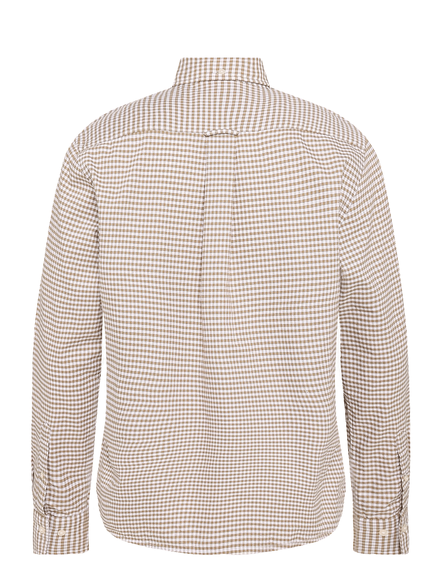 Gant - REG CLASSIC OXFORD CHECK - oxford-skjortor - light taupe - 1