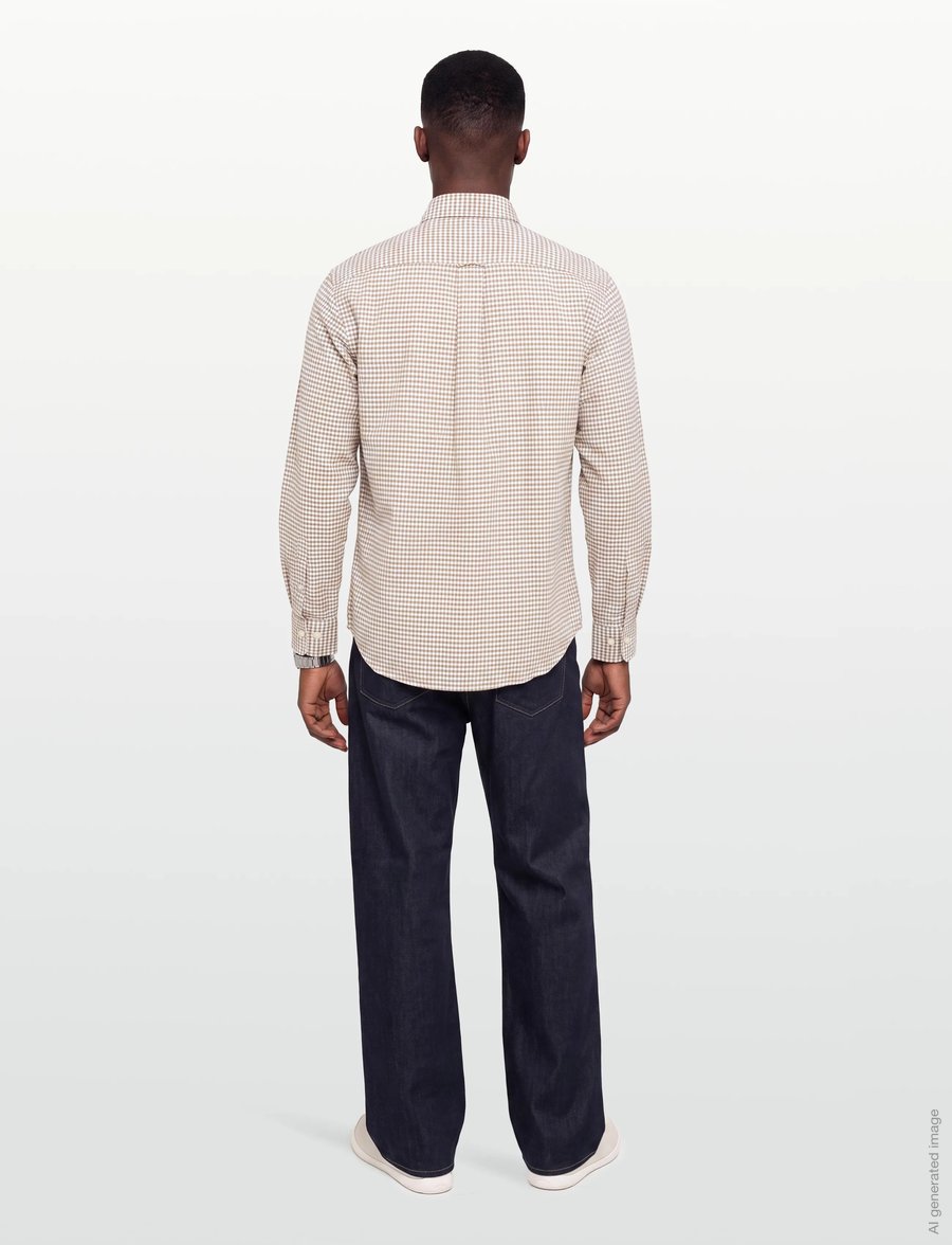 Gant - REG CLASSIC OXFORD CHECK - oxford shirts - light taupe - 4
