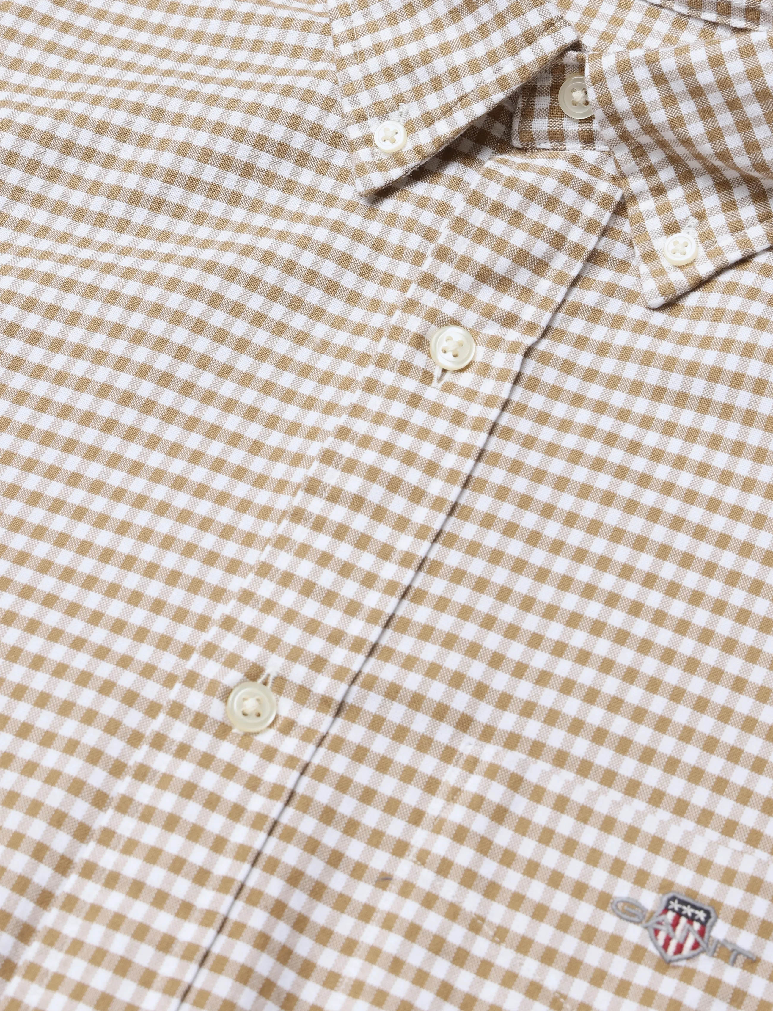 Gant - REG CLASSIC OXFORD CHECK - oxford-skjortor - light taupe - 2