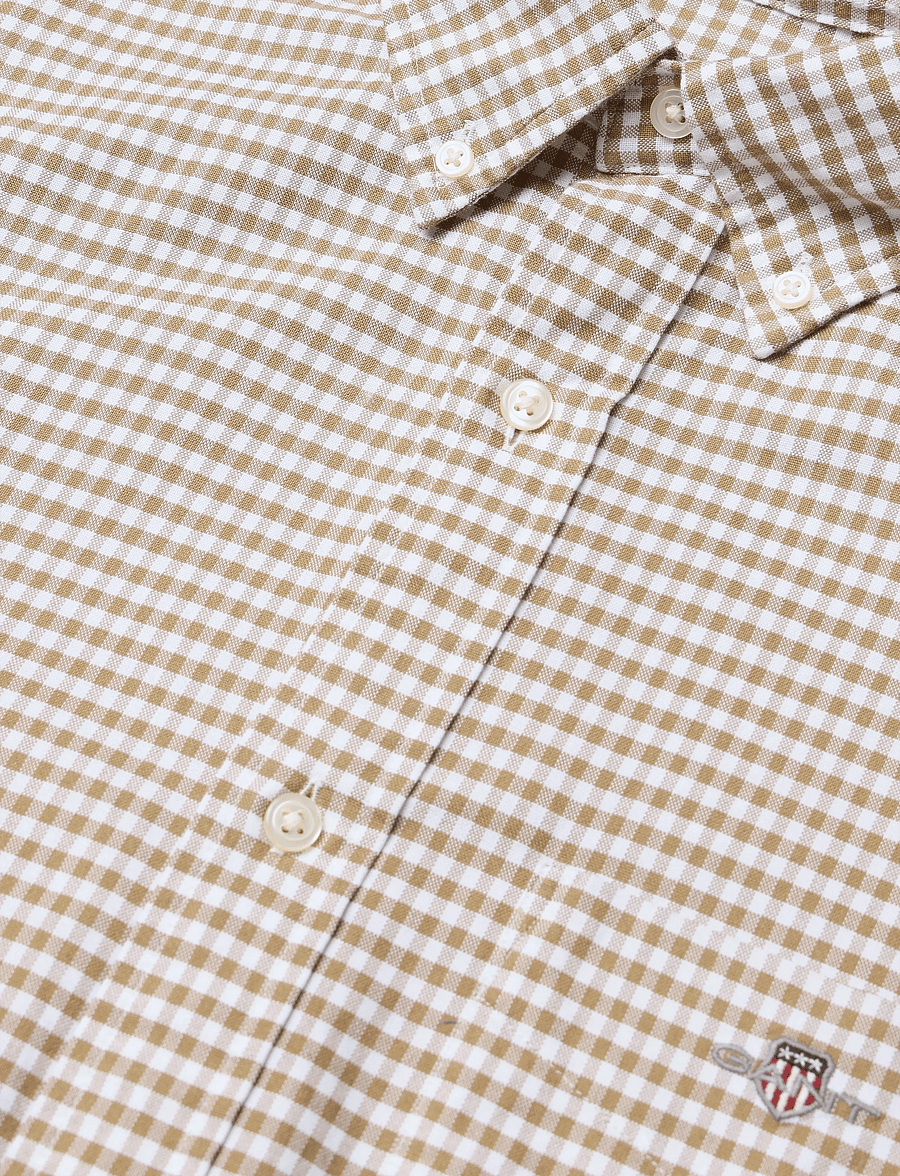 Gant - REG CLASSIC OXFORD CHECK - oxford-skjortor - light taupe - 2
