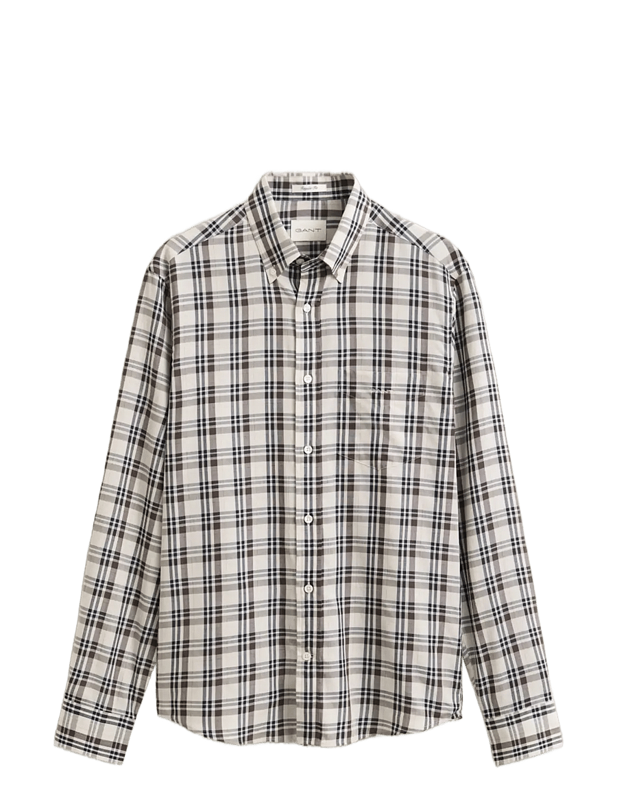Gant - REG TWILL CHECK SHIRT - ruudulised särgid - sand - 0